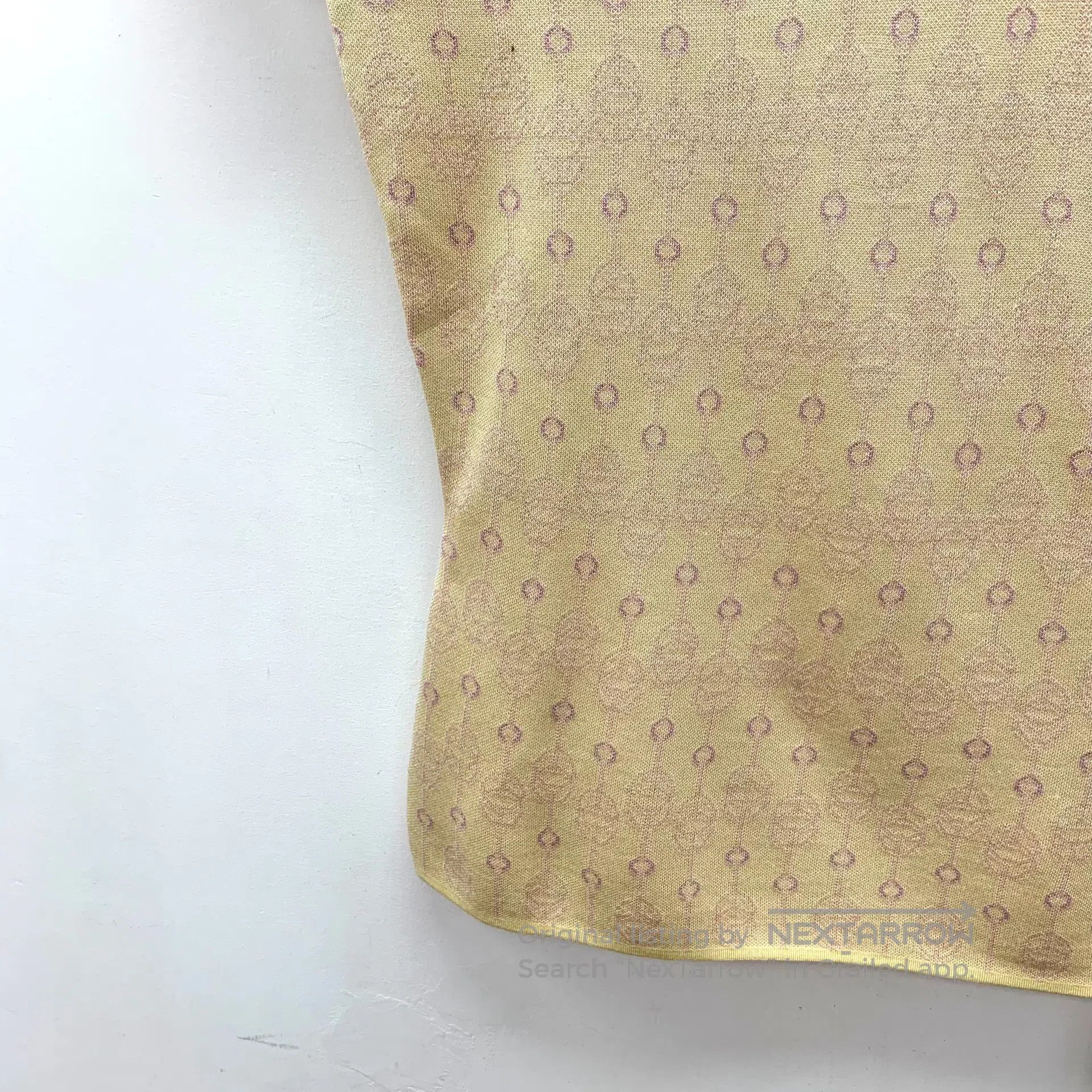 Hermes Hermes Yellow Buckle Embroidered Mulberry Silk Short Sleev Size XXS / US 00 / IT 34 - 4 Thumbnail
