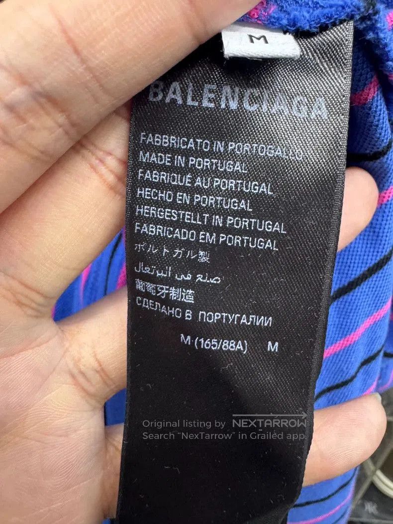 Balenciaga Balenciaga Purple Stripe Polo Shirt. Size US M / EU 48-50 / 2 - 7 Thumbnail