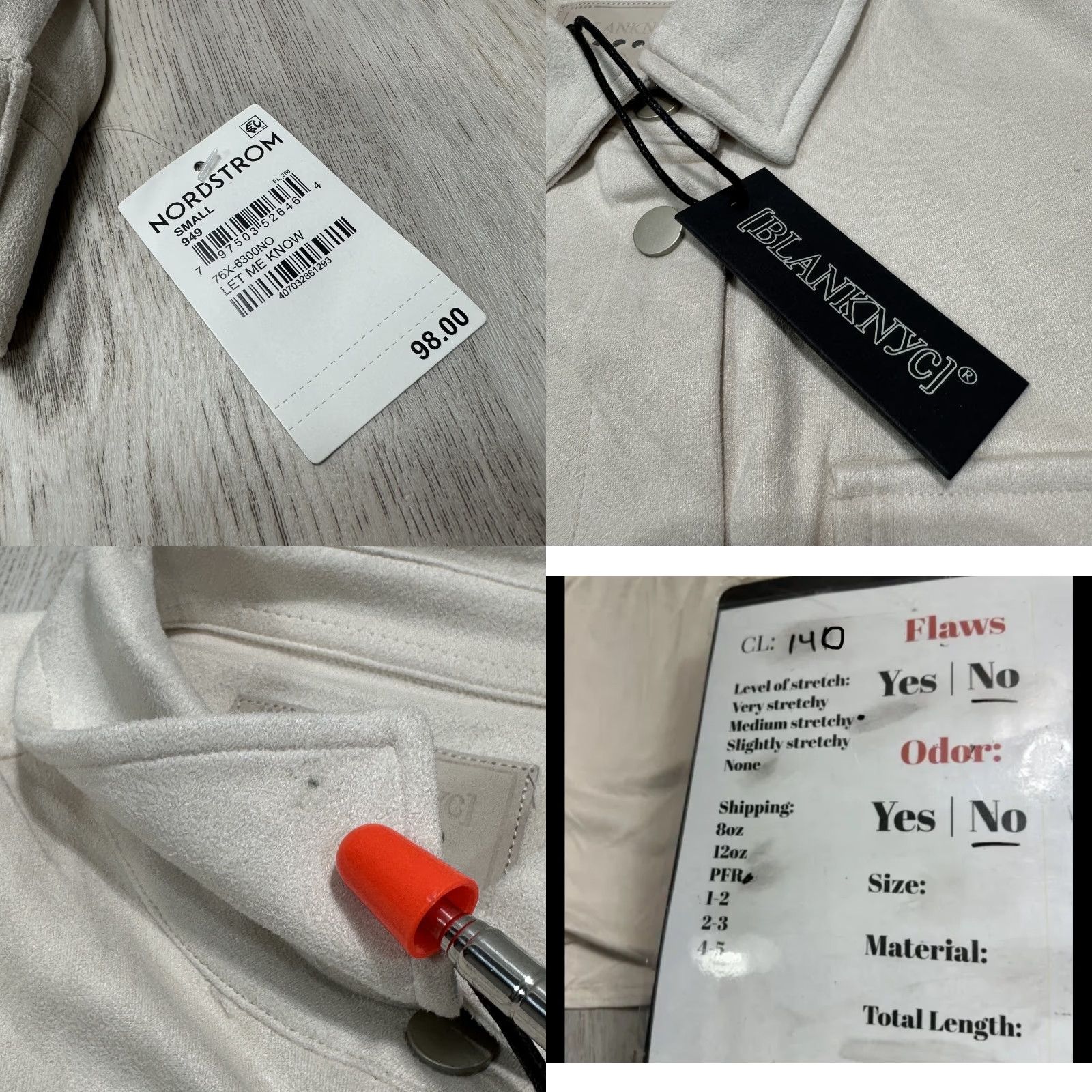 Vintage BLANKNYC Women Shirt Jacket Light Beige Faux Suede Drawstring Snap Buttons S NWT Satin? Size S / US 4 / IT 40 - 8 Thumbnail