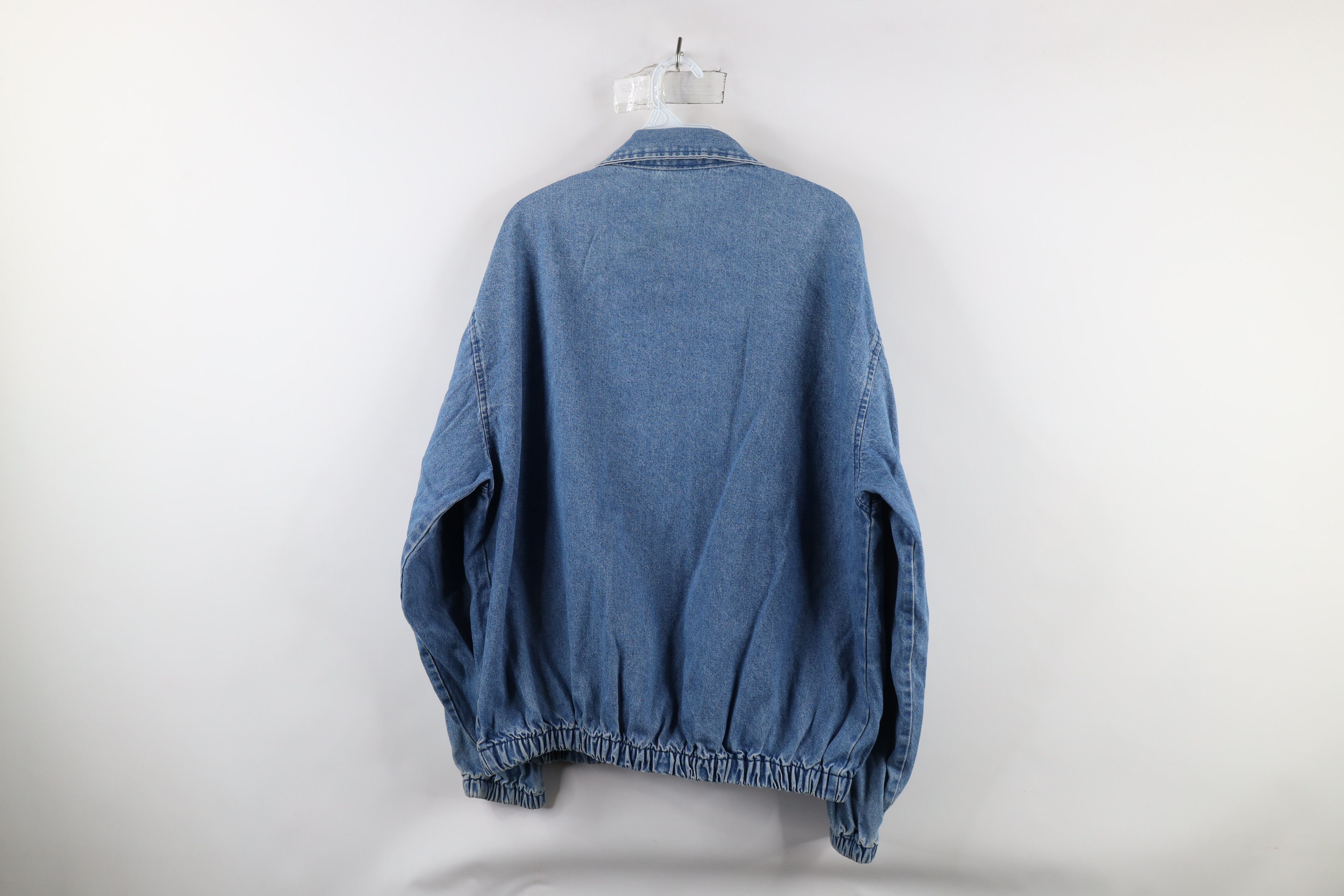 Vintage Vintage 90s Streetwear Full Zip Denim Jean Bomber Jacket USA Size US L / EU 52-54 / 3 - 10 Thumbnail
