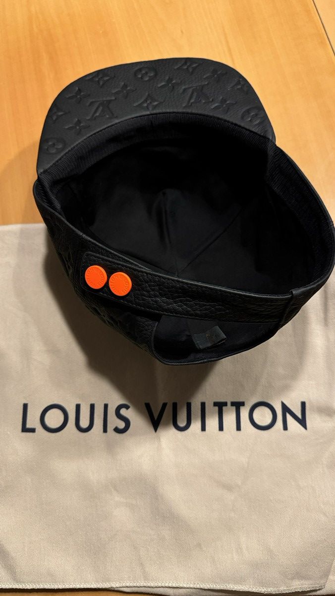 Louis Vuitton Louis Vuitton 1.0 Cap Virgil Abloh Monogram Leather Hat Size ONE SIZE - 4 Thumbnail