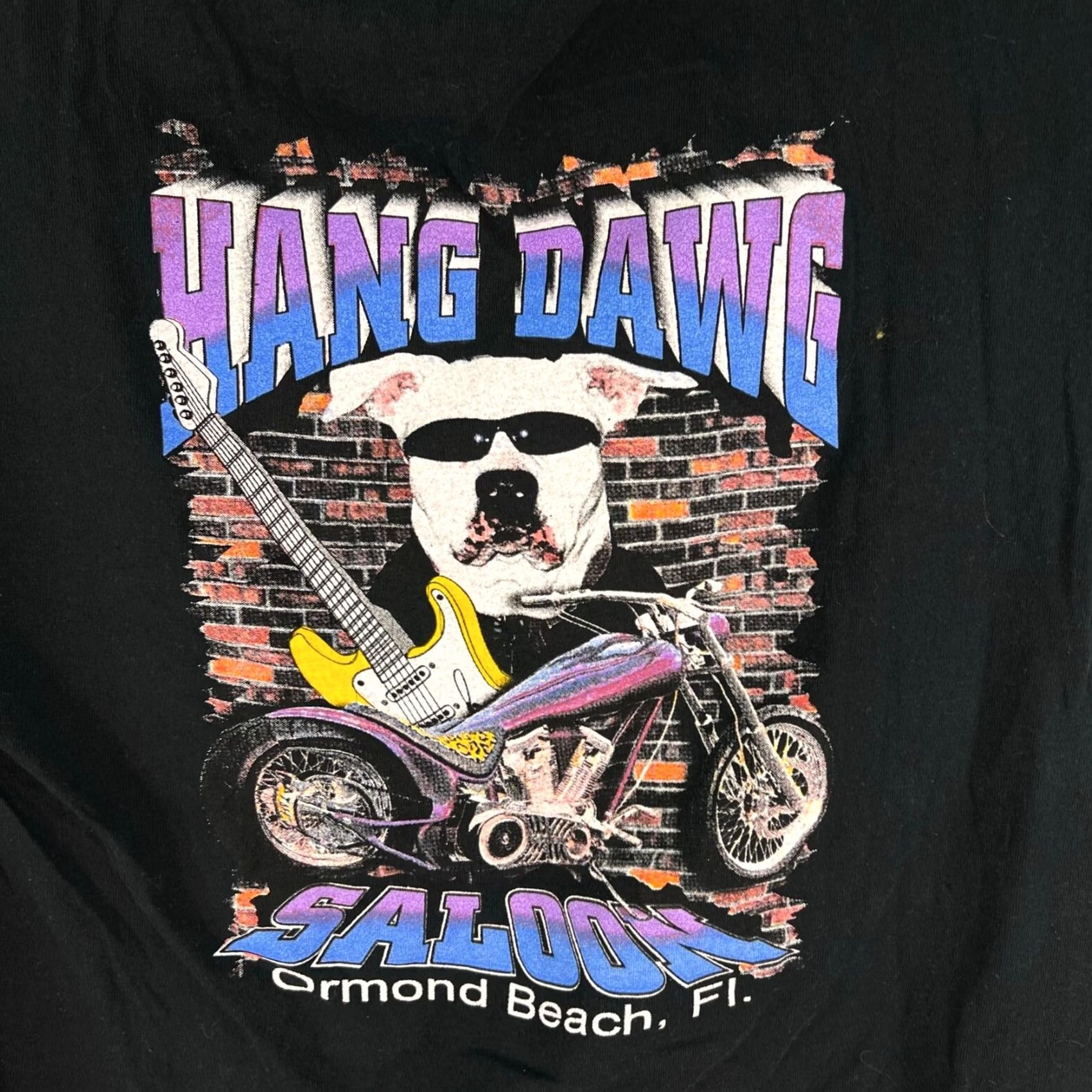 Delta Hang Dawg Biker Saloon T Shirt Mens Size M Black Ormond Beach FL Size US M / EU 48-50 / 2 - 5 Thumbnail