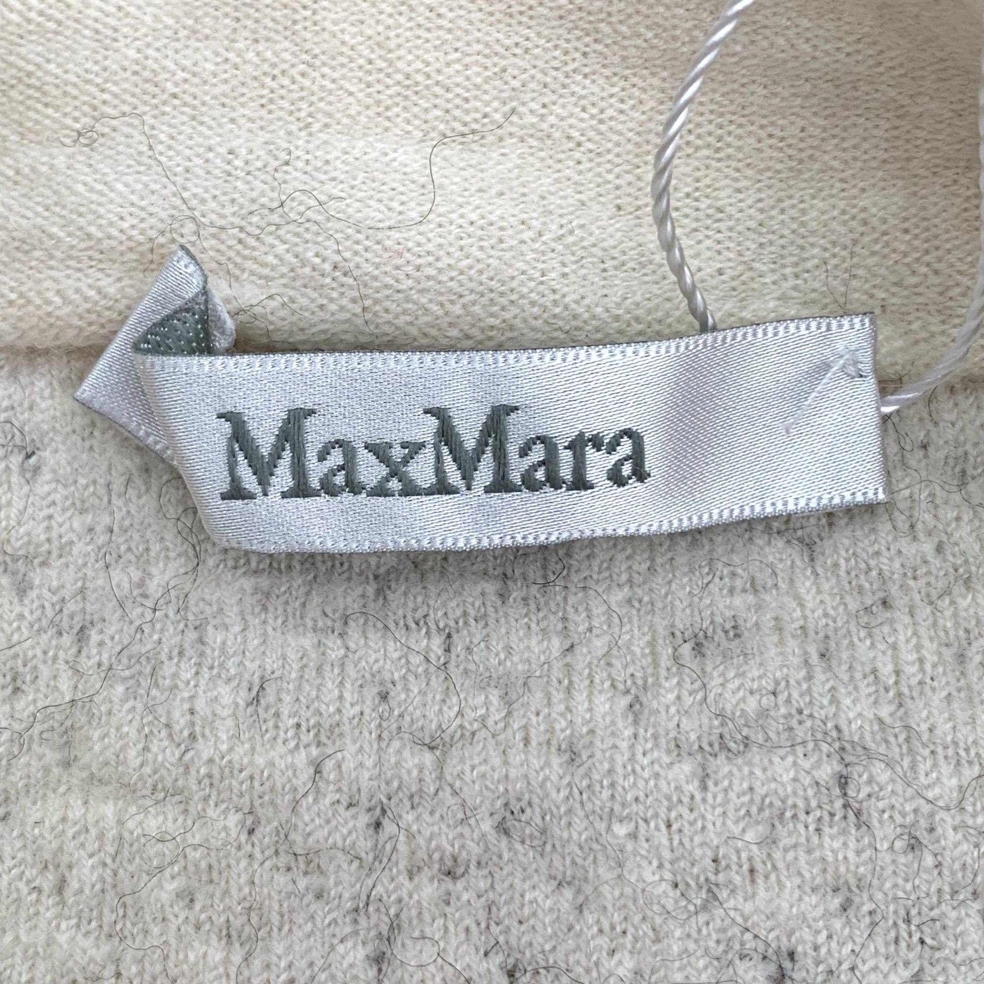 Max Mara H9337 Max Mara Womens Grey Wool-Blend Textured Knit Sweater Size M / US 6-8 / IT 42-44 - 5 Thumbnail