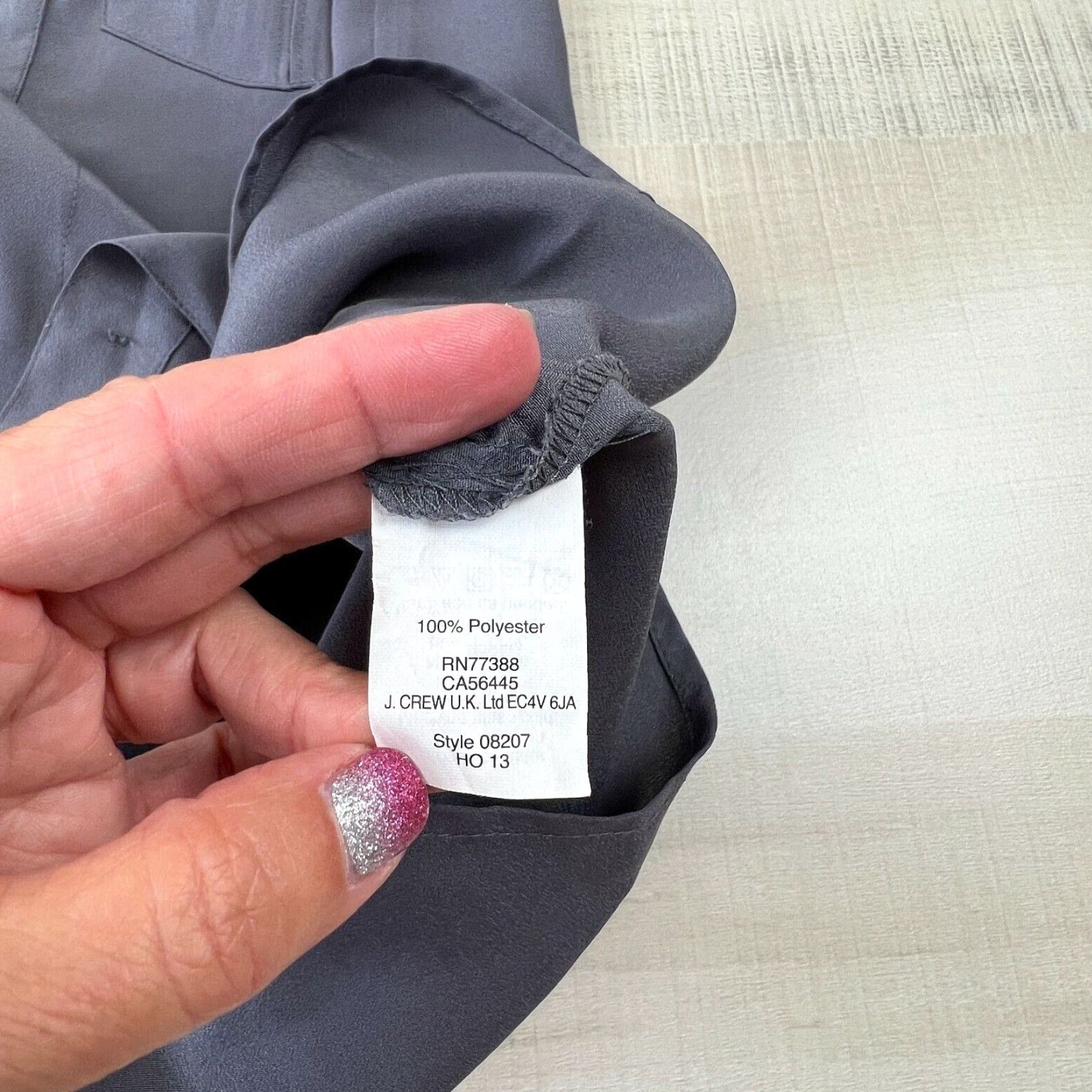 J.Crew J Crew Womens Sleeveless Shirt Gray Button Down Blouse Size XS / US 0-2 / IT 36-38 - 3 Thumbnail