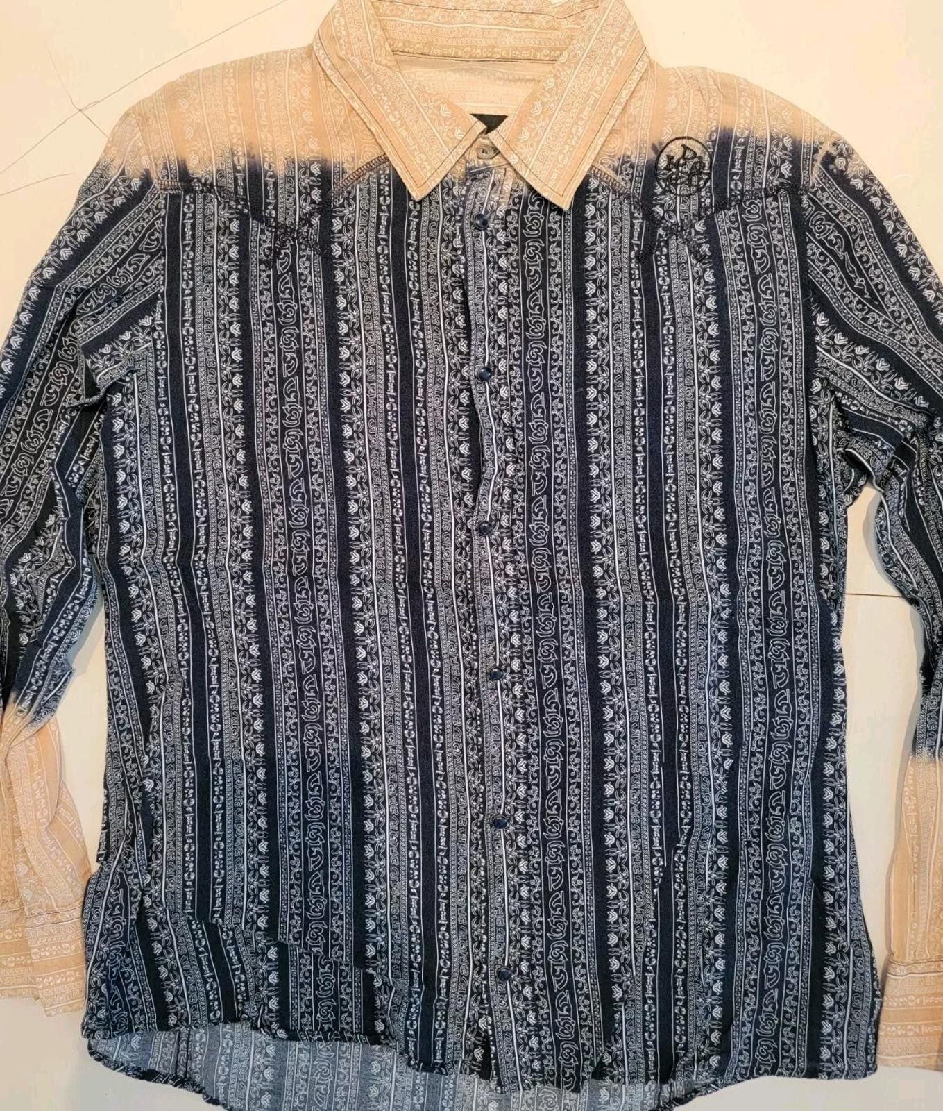 Diesel Diesel Ombre Color Pattern Button Up Shirt Size $168 MEDIUM Size US M / EU 48-50 / 2 - 1 Thumbnail