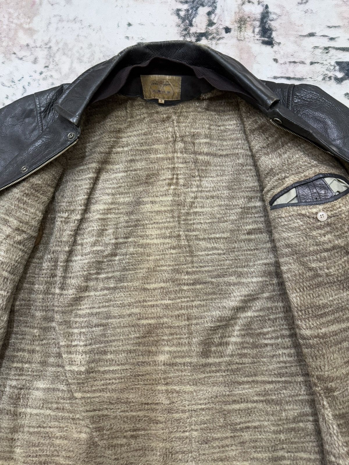 Genuine Leather Vintage Nour Style High Classes Fur Leather Jacket Size US M / EU 48-50 / 2 - 11 Thumbnail