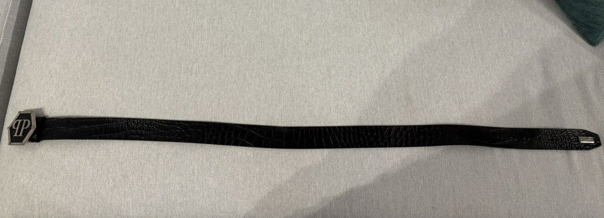 Philipp Plein Philipp Plein black leather belt Size 38 - 3 Thumbnail