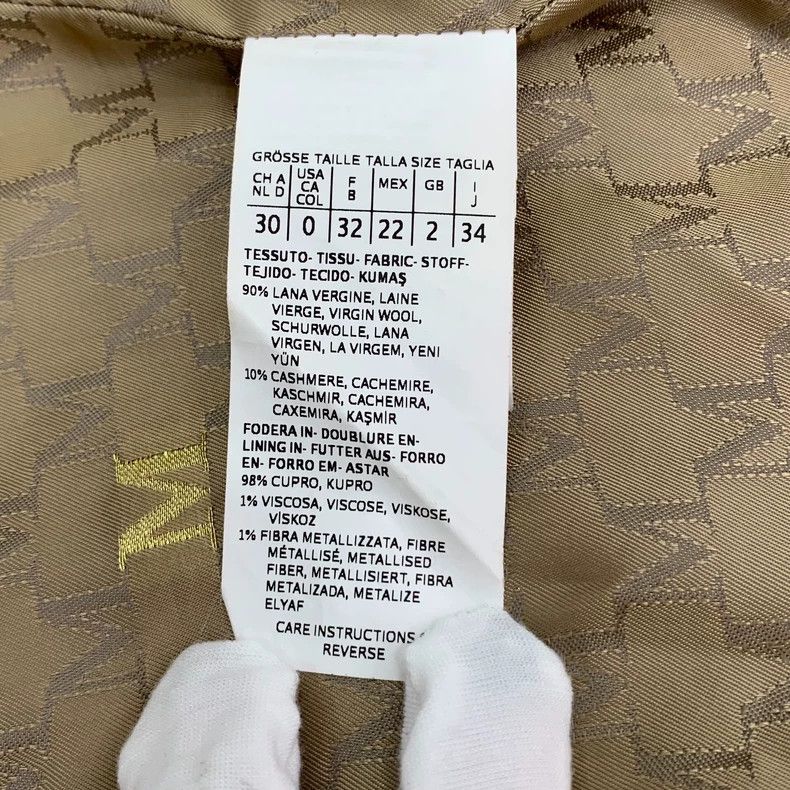 Max Mara Max Mara 101801 Series Khaki Lapel Double Breasted Belted Size XXS / US 00 / IT 34 - 7 Thumbnail