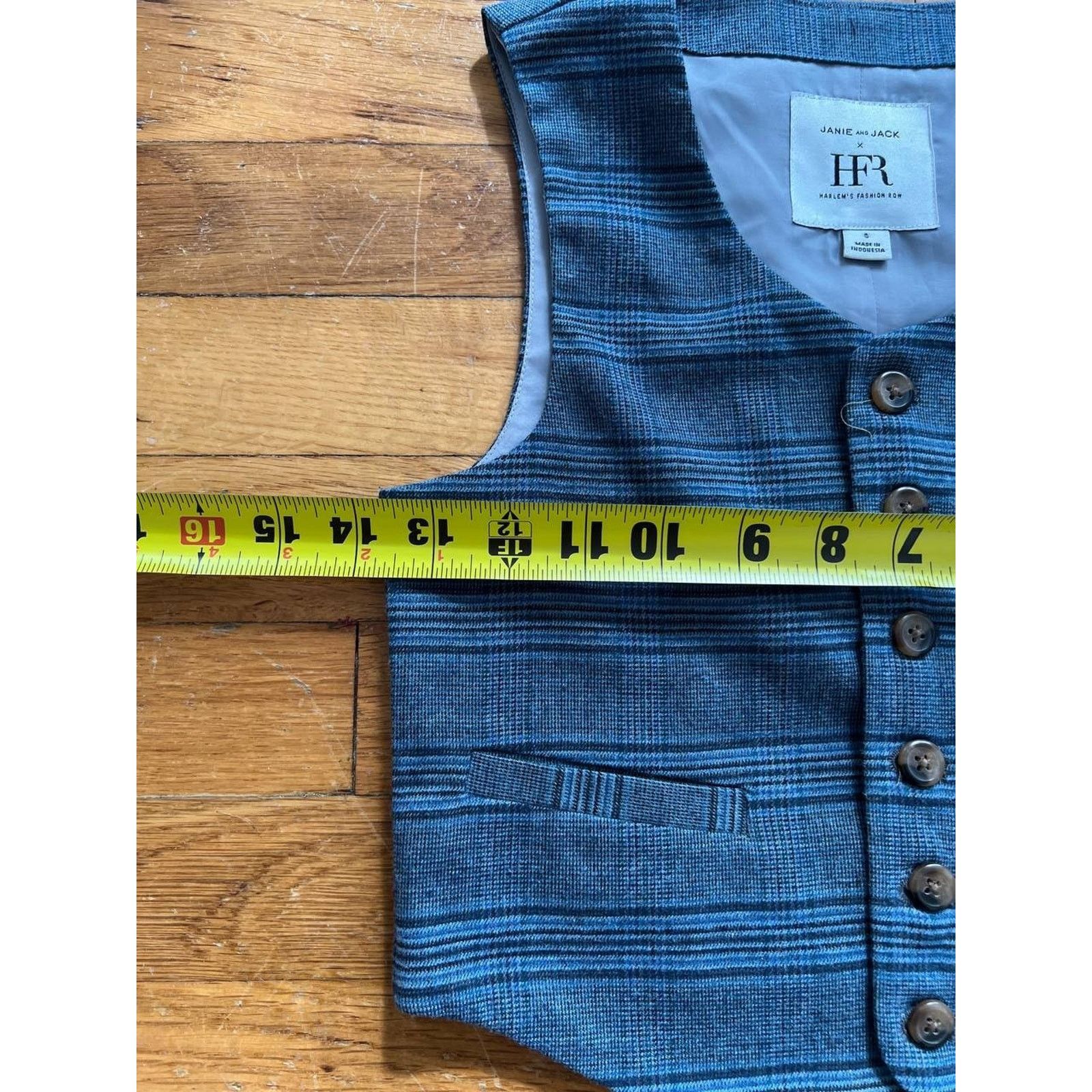 & Other Stories JANIE and Jack RICHFRESH PLAID SUIT VEST Blue 6 A000956 Size 26 - 7 Thumbnail