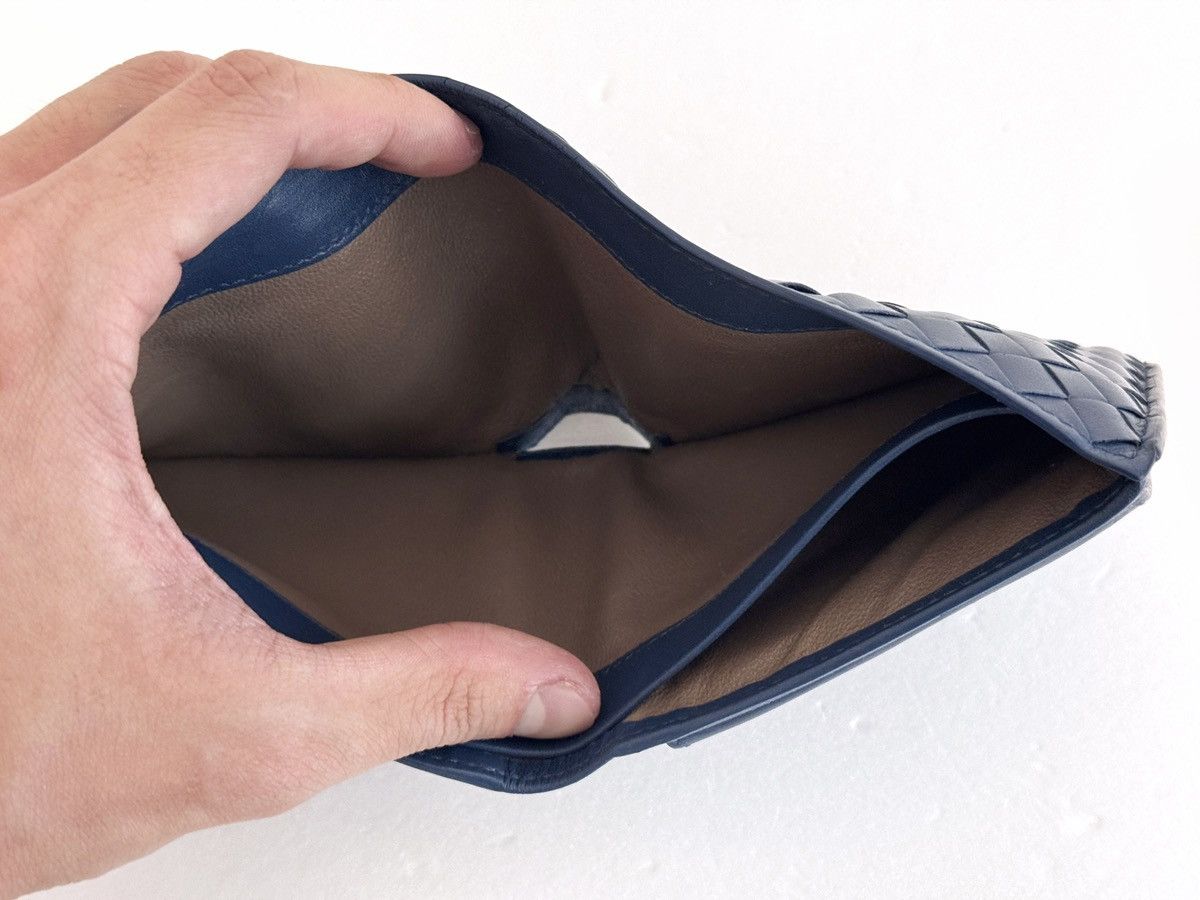Bottega Veneta Bottega Veneta Intrecciato Blue Bifold Wallet Coin Pocket Size ONE SIZE - 8 Thumbnail