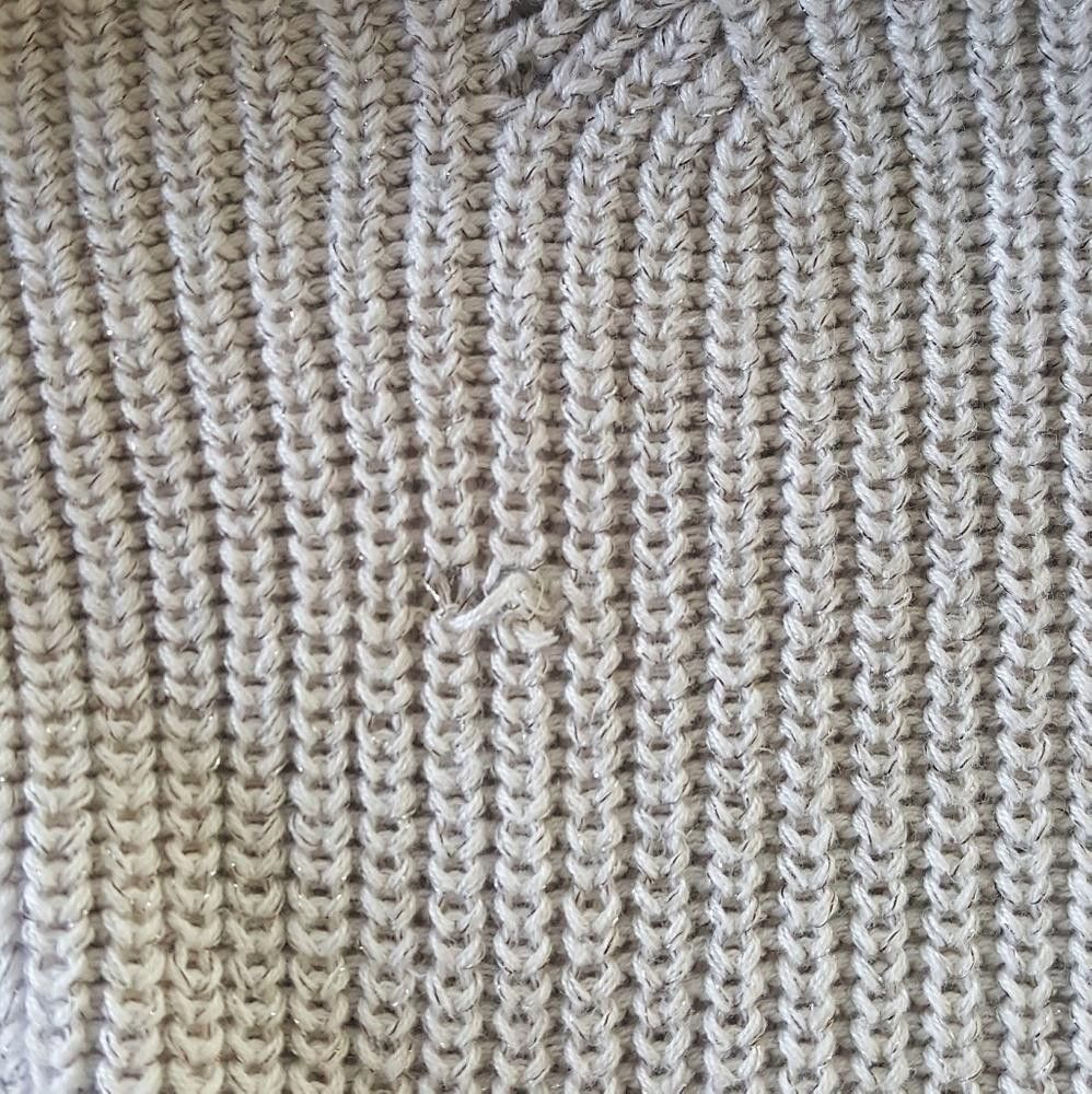 Designer Nude Glitter Detailed Sweater Long Sleeve Size S / US 4 / IT 40 - 3 Thumbnail