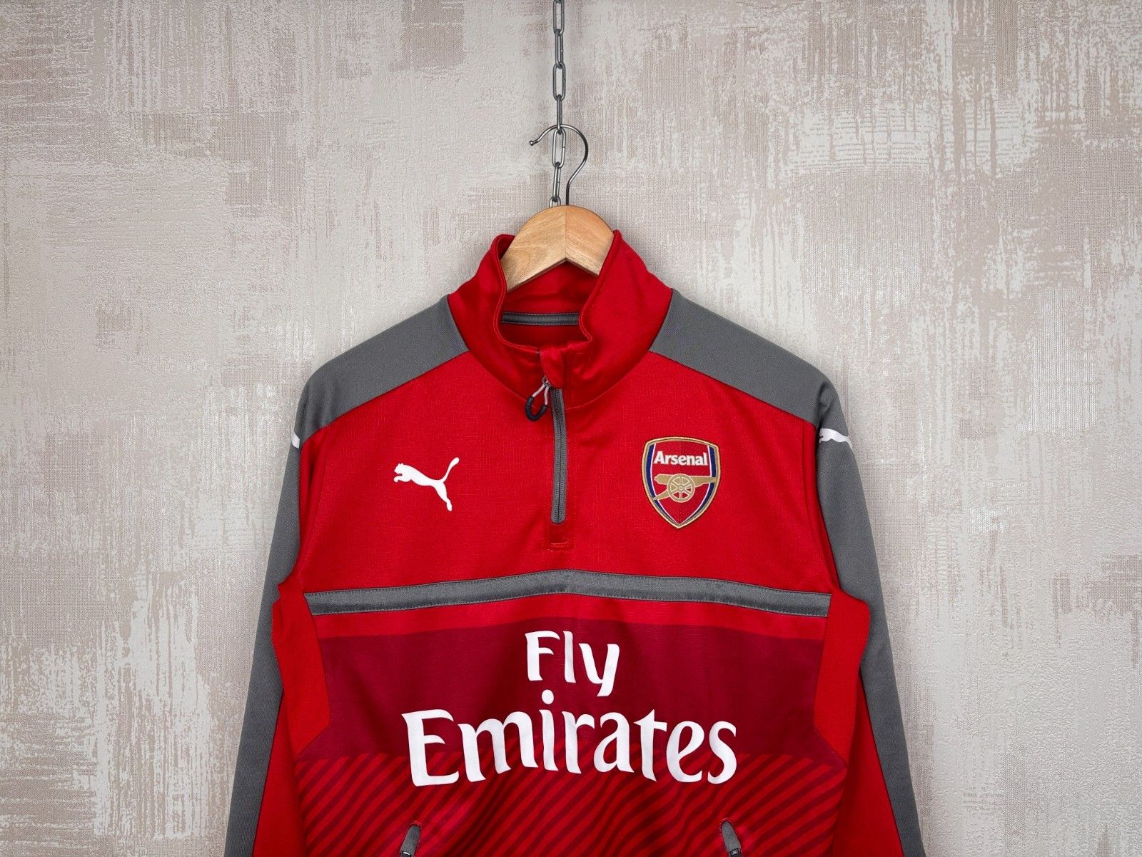 Puma Arsenal 2017 / 2018 Puma Soccer Training Top Half Zip Size US S / EU 44-46 / 1 - 2 Thumbnail