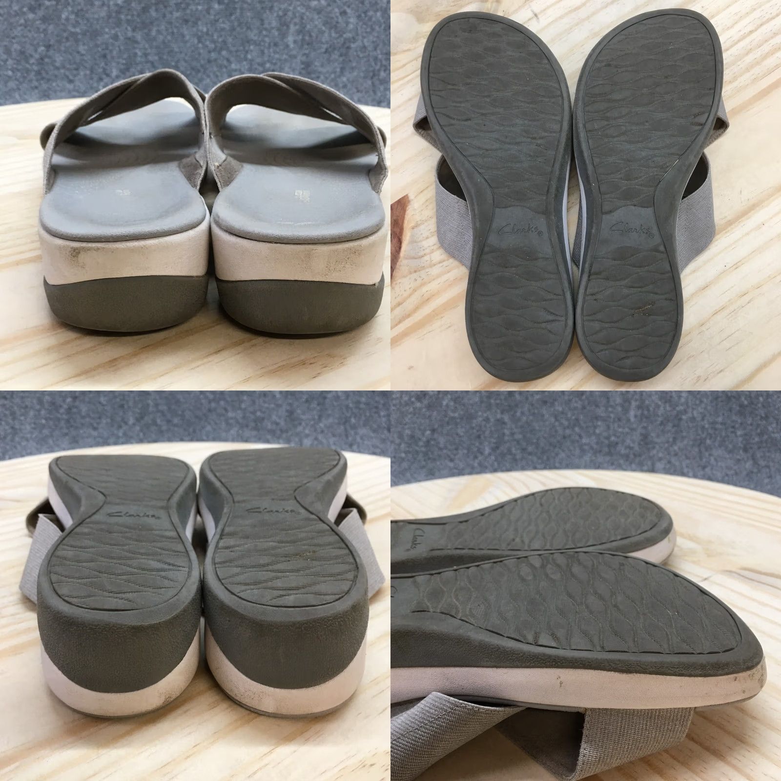 Clarks Clarks Arla Elin Sandals Slides Gray Slip On Casual Open Toe 9 M 26134509 Womens Size US 9 / IT 39 - 8 Thumbnail