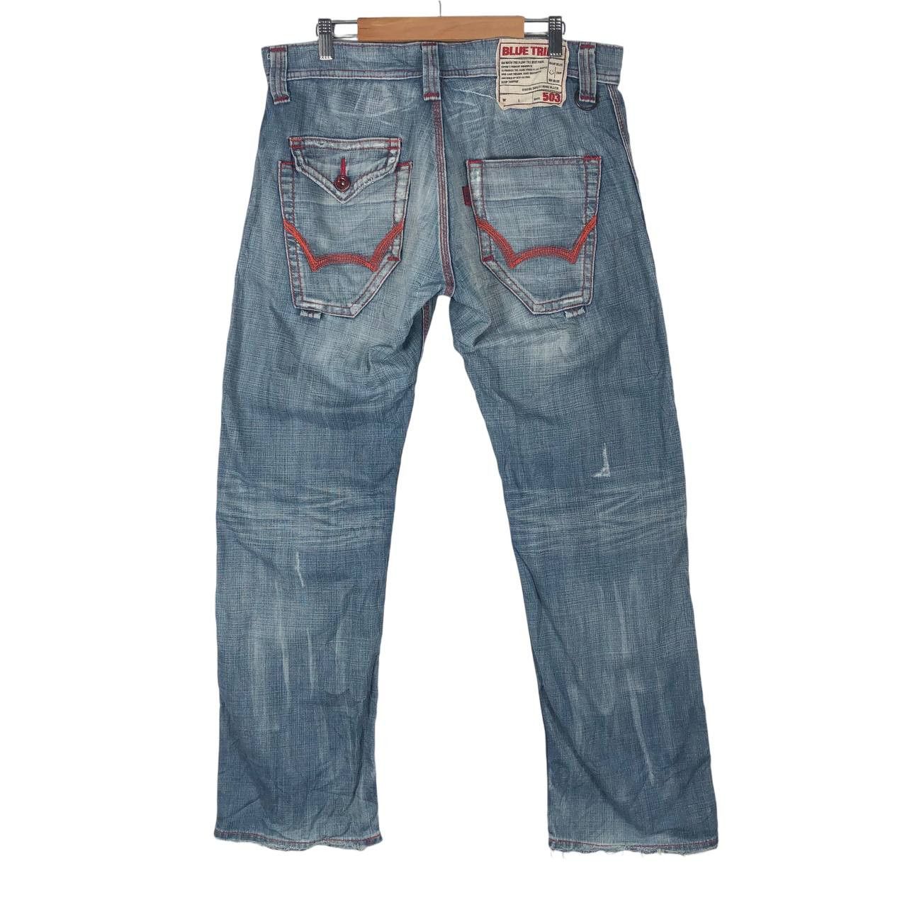 Edwin × Jean × Vintage Vintage Edwin 503 Blue Trip Denim Jean Pant Size US 32 / EU 48 - 6 Thumbnail