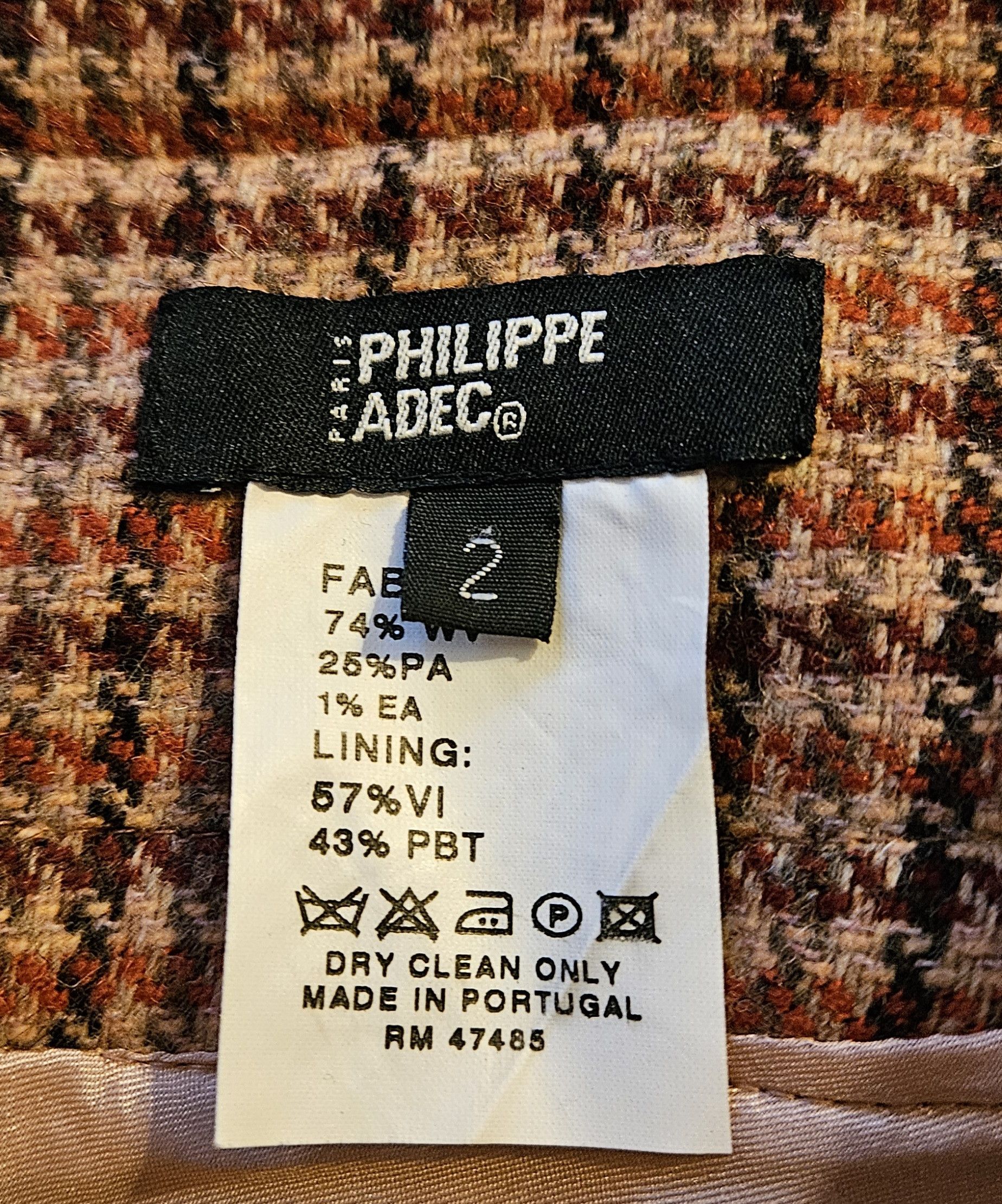 Other Philippe Adec brown wool tweed skirt Size 26" / US 2 / IT 38 - 3 Thumbnail