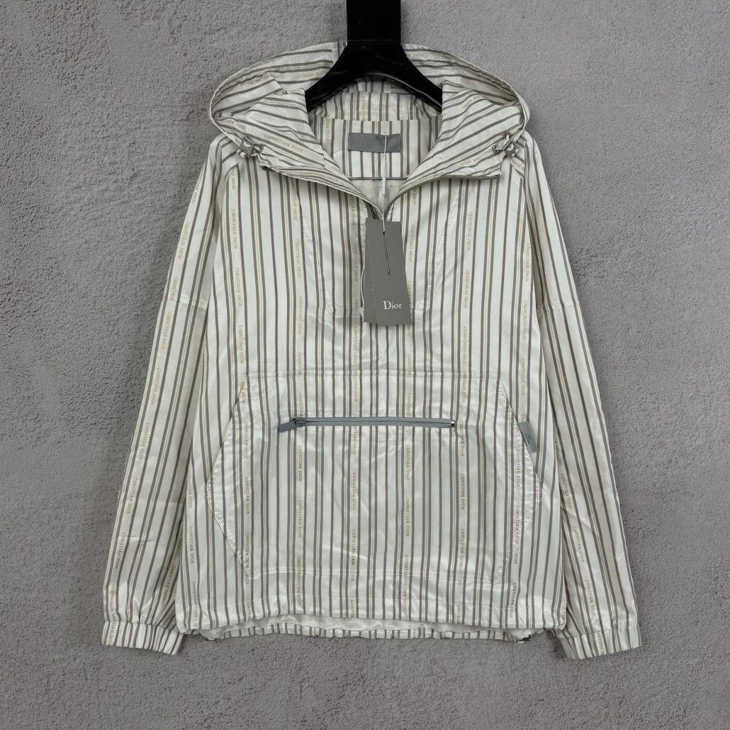 Dior Dior Half-Zip Striped Hooded Jacket Size US S / EU 44-46 / 1 - 1 Thumbnail