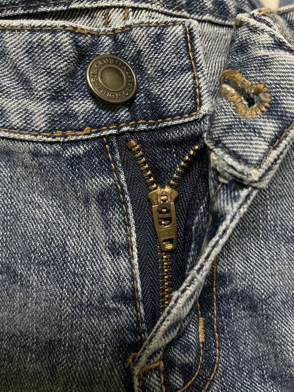 Japanese Brand GOA Distressed Flared Jeans Size 27" / US 4 / IT 40 - 16 Thumbnail
