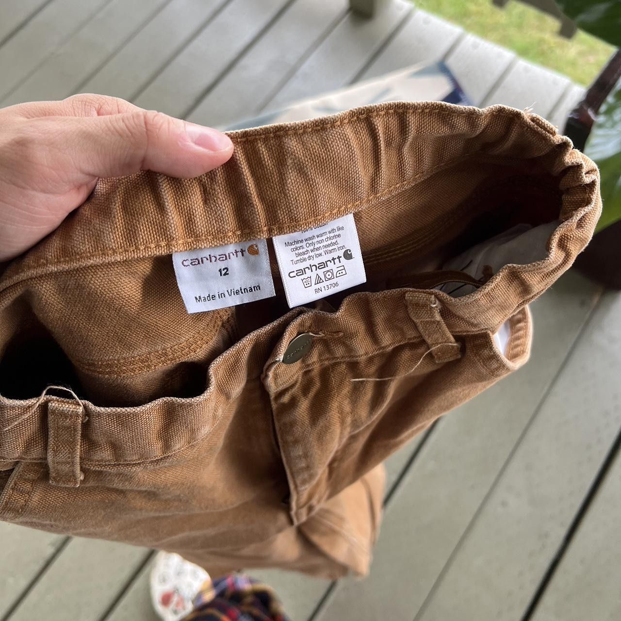 Carhartt Vintage Y2K kids carhartt brown work wear carpenter pants Size 22" - 5 Thumbnail