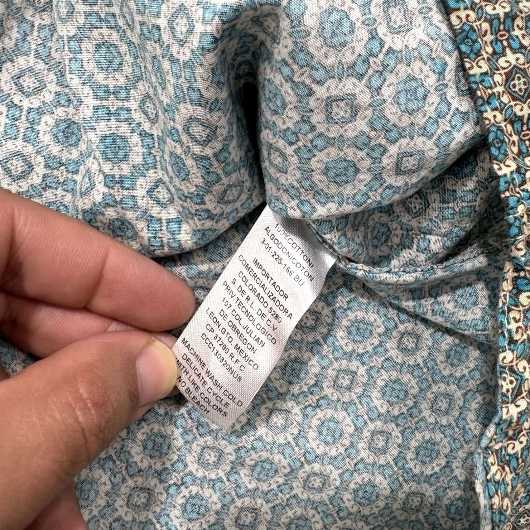Roper Roper Cotton Long Sleeve Western Shirt Mens L Blue Aztec Cowboy Button-Up Snap Collar Geometric Pattern Casual Regular Size US L / EU 52-54 / 3 - 3 Thumbnail