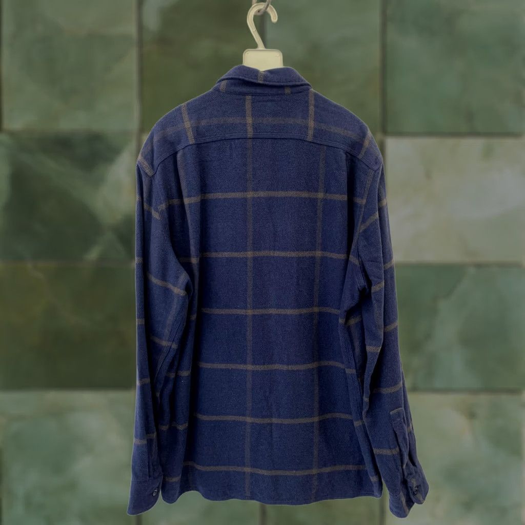 Wallace & Barnes Wallace & Barnes J.Crew Flannel Overshirt XXL Blue Plaid Heavy Shirt Jacket Shacket Workwear Mens 2XL Size US XXL / EU 58 / 5 - 1 Thumbnail