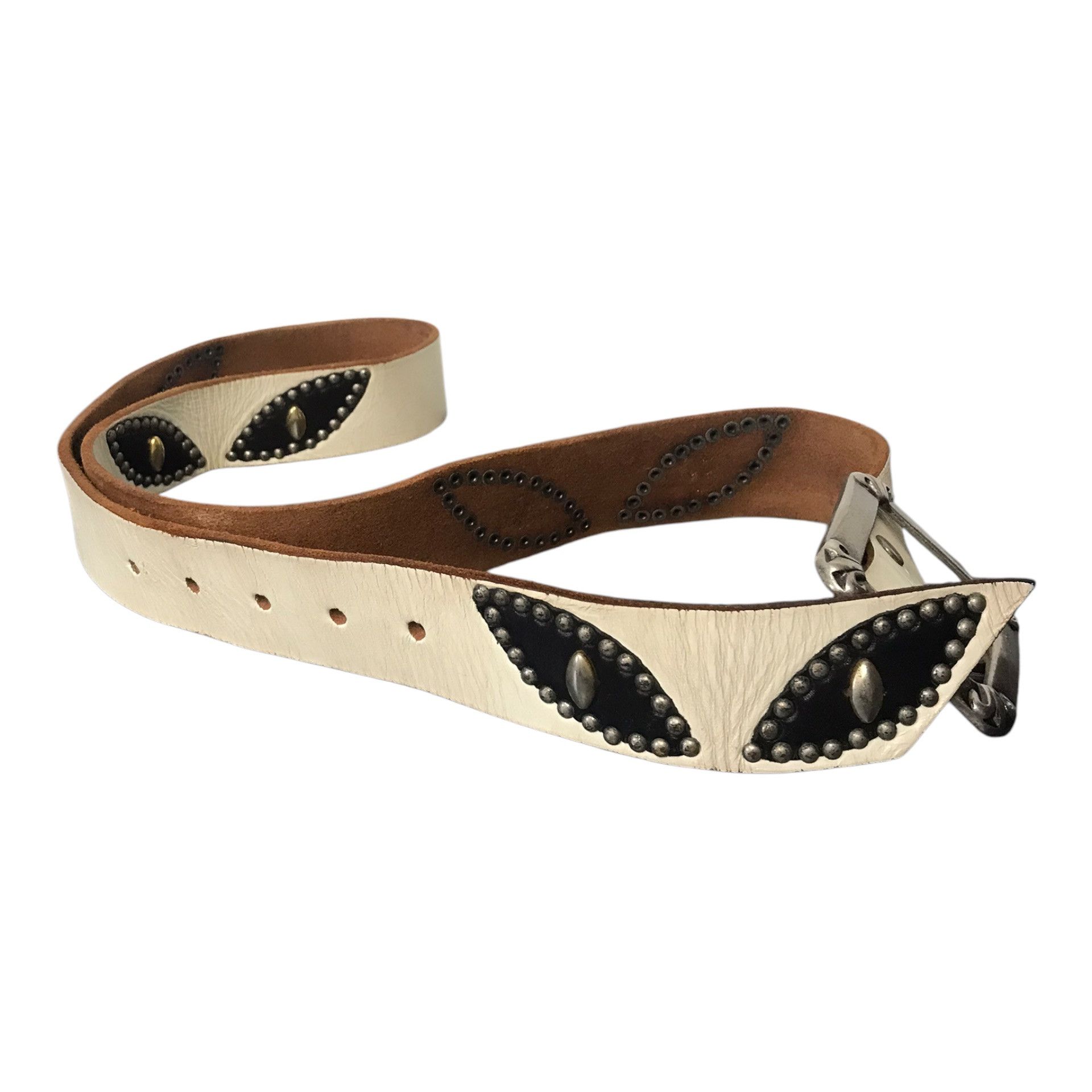 Hysteric Glamour × If Six Was Nine × Other Other Leather Studded White Belt Size ONE SIZE - 3 Thumbnail