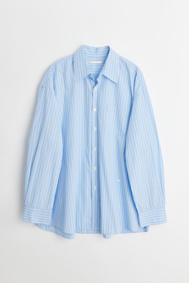 Our Legacy Our Legacy Borrowed Blue/Rose Olden Stripe Shirt (sz 48 ...