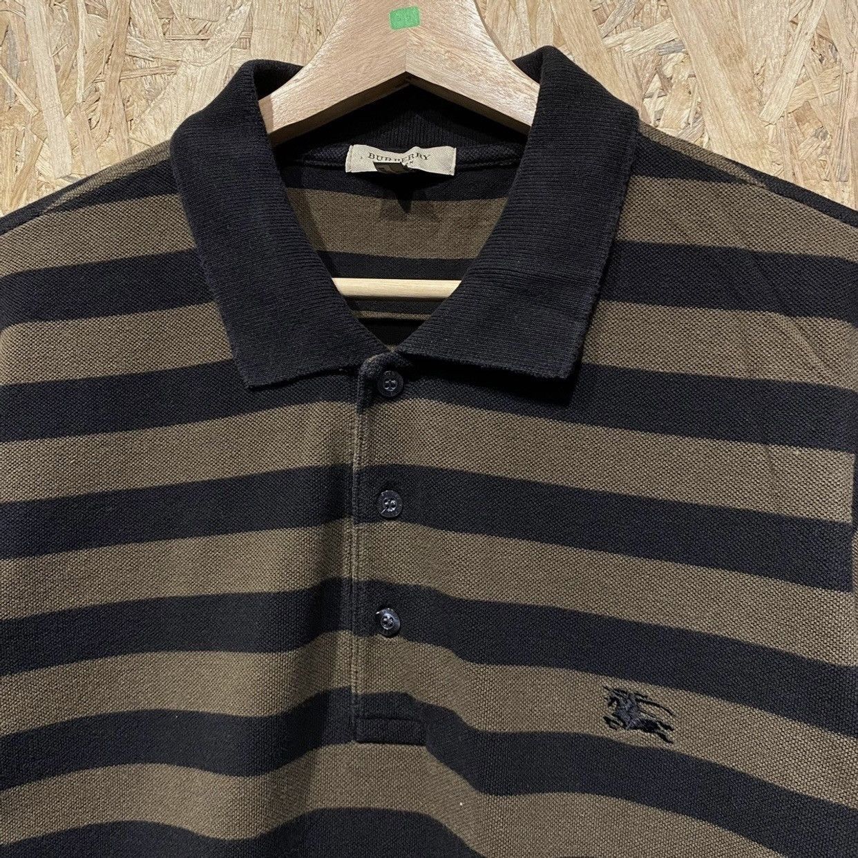 Burberry Burberry London men’s Stripe brown polo shirt L Size US L / EU 52-54 / 3 - 3 Thumbnail