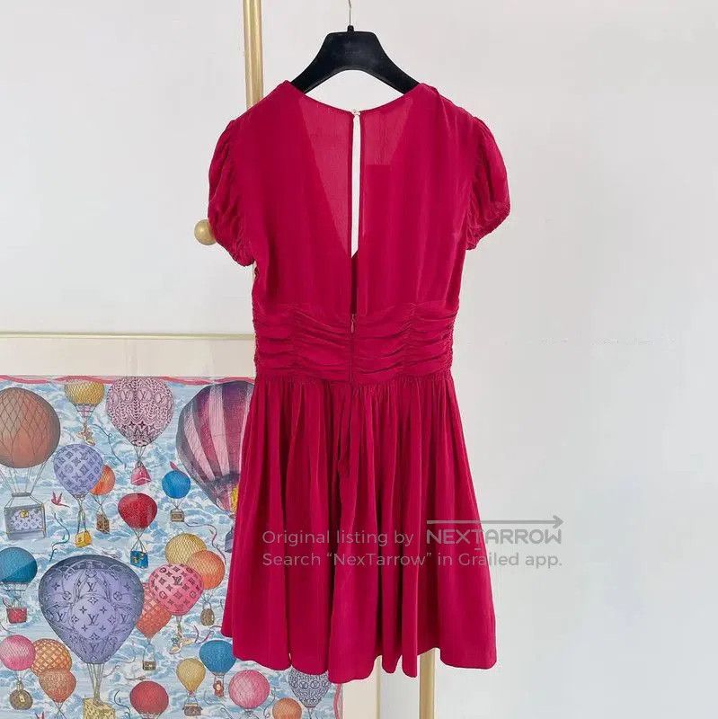 Miu Miu Miu Miu Pink Silk Short Sleeve Dress . Size M / US 6-8 / IT 42-44 - 1 Thumbnail