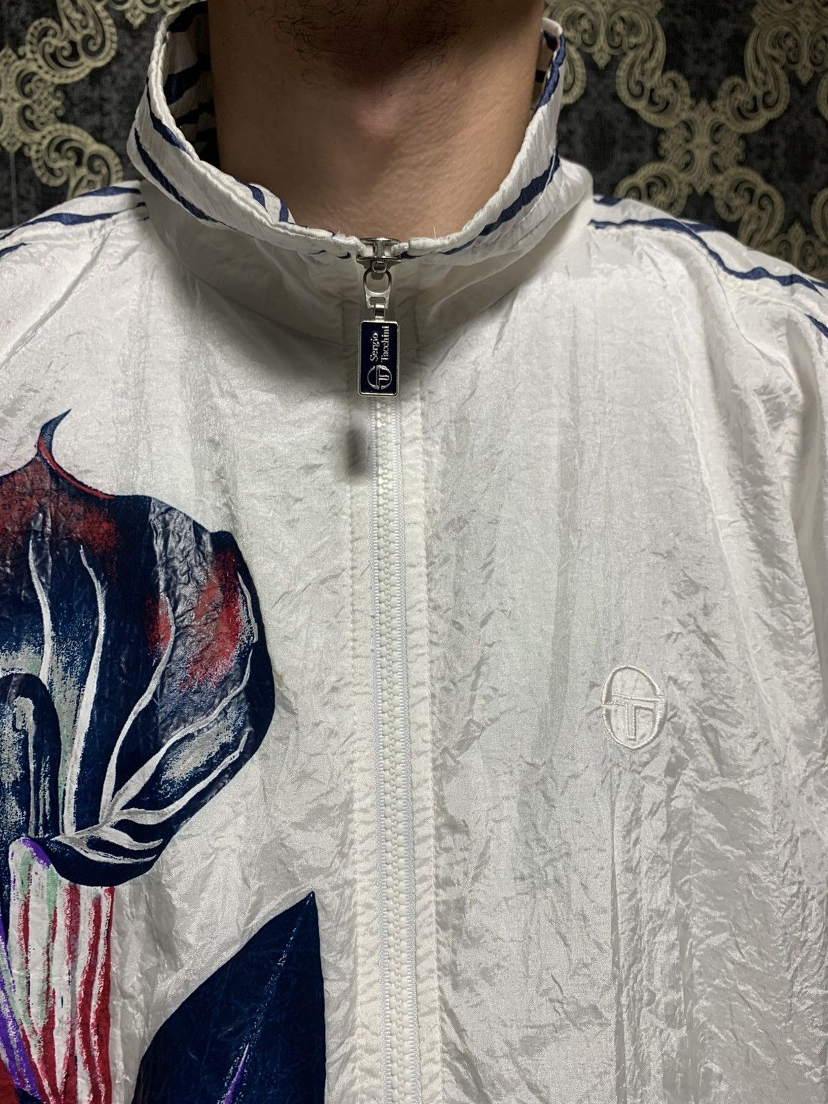 Sergio Tacchini Vintage Sergio Tacchini Floral Ladies Windbreaker Jacket Size XL / US 12-14 / IT 48-50 - 5 Thumbnail