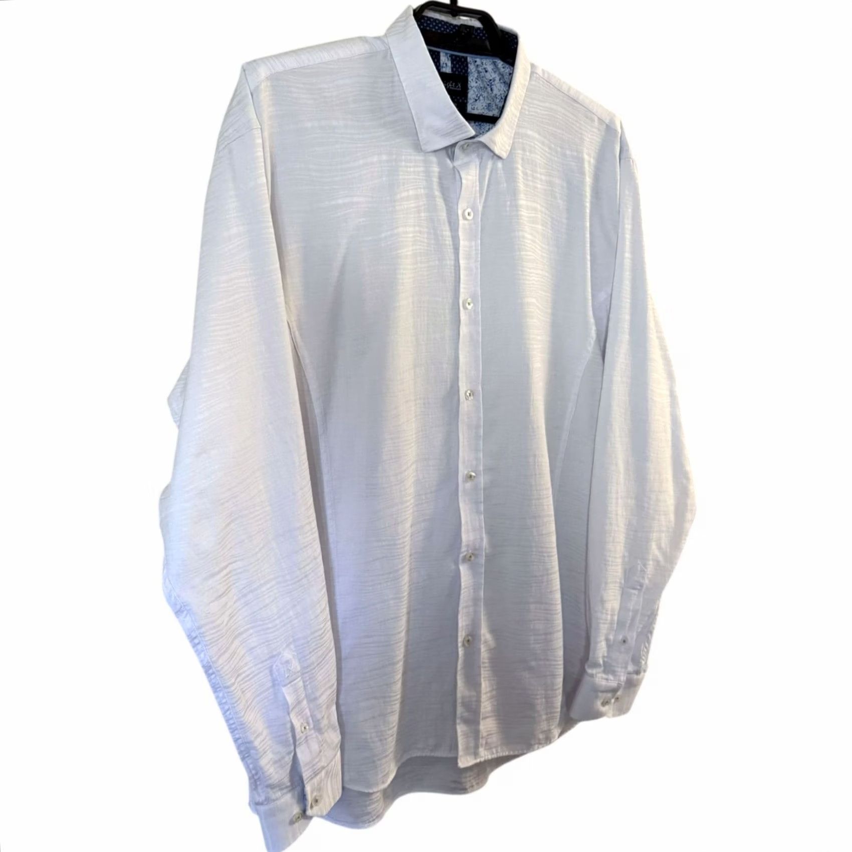 Eight X Buckle Eight X Hidden Button Down Long-Sleeve Shirt White Men XXL Classic-Fit Size US XXL / EU 58 / 5 - 3 Thumbnail