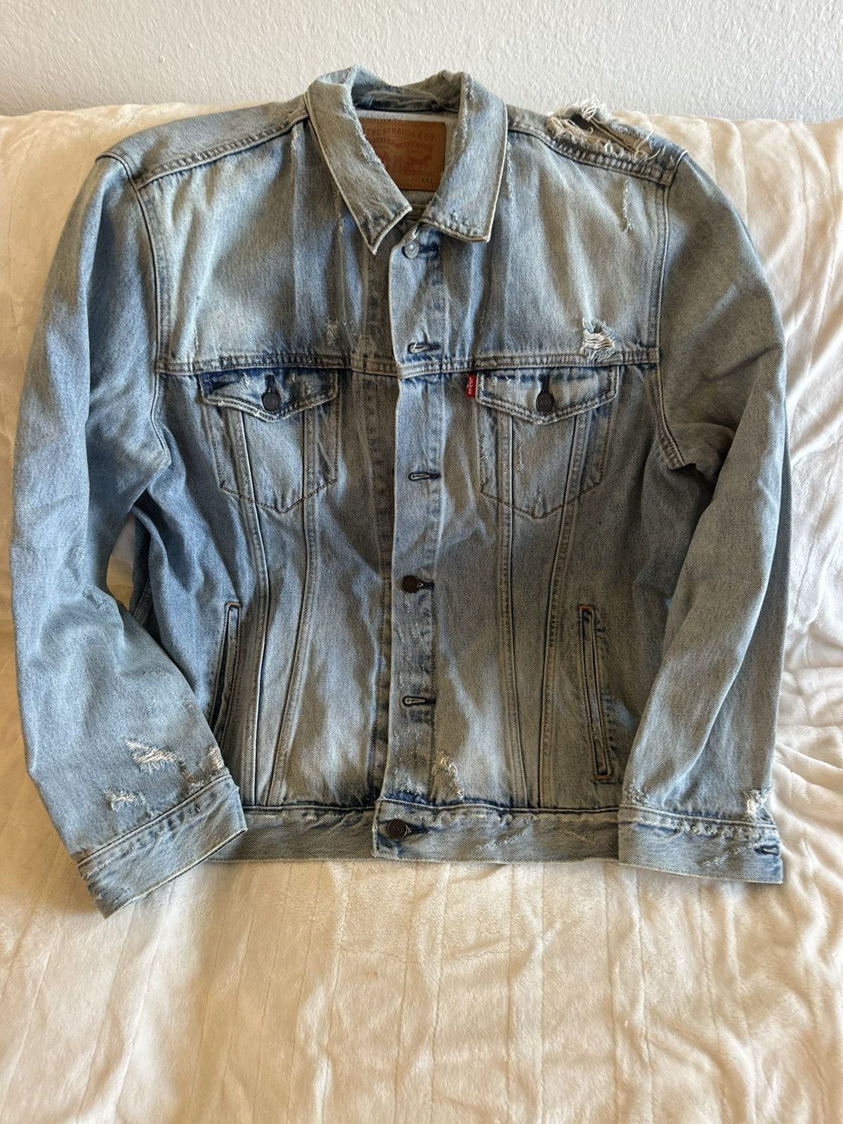 Travis Scott Travis Scott Birds in the Trap Sing Mcknight Denim Jacket Size US XXL / EU 58 / 5 - 10 Thumbnail
