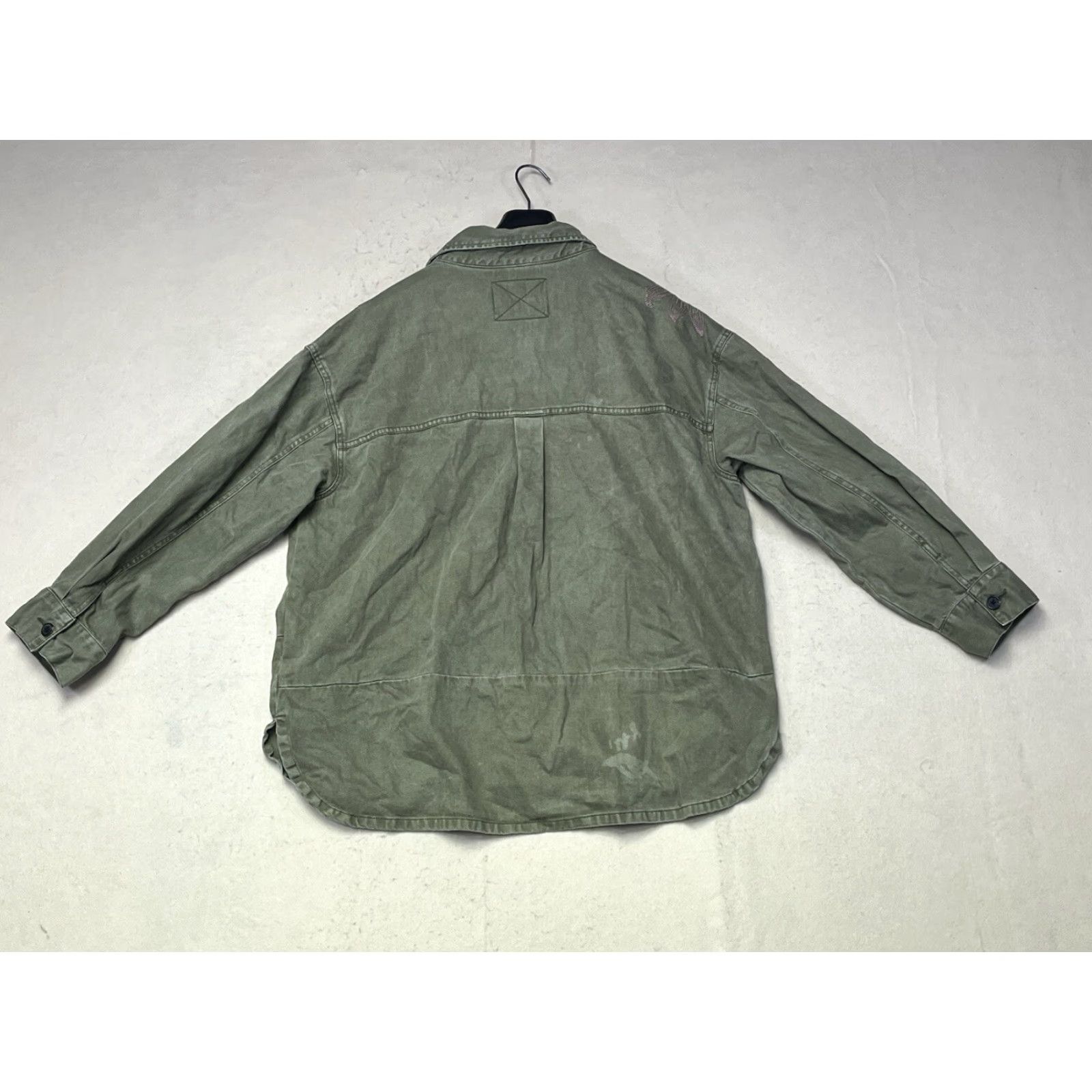 Scotch & Soda Scotch & Soda Oversized Boxy Button up Army Green Floral Utility Jacket XL Unisex Adults Man/Women - Floral, Utility, Casual Jacket Size XL / US 12-14 / IT 48-50 - 2 Thumbnail