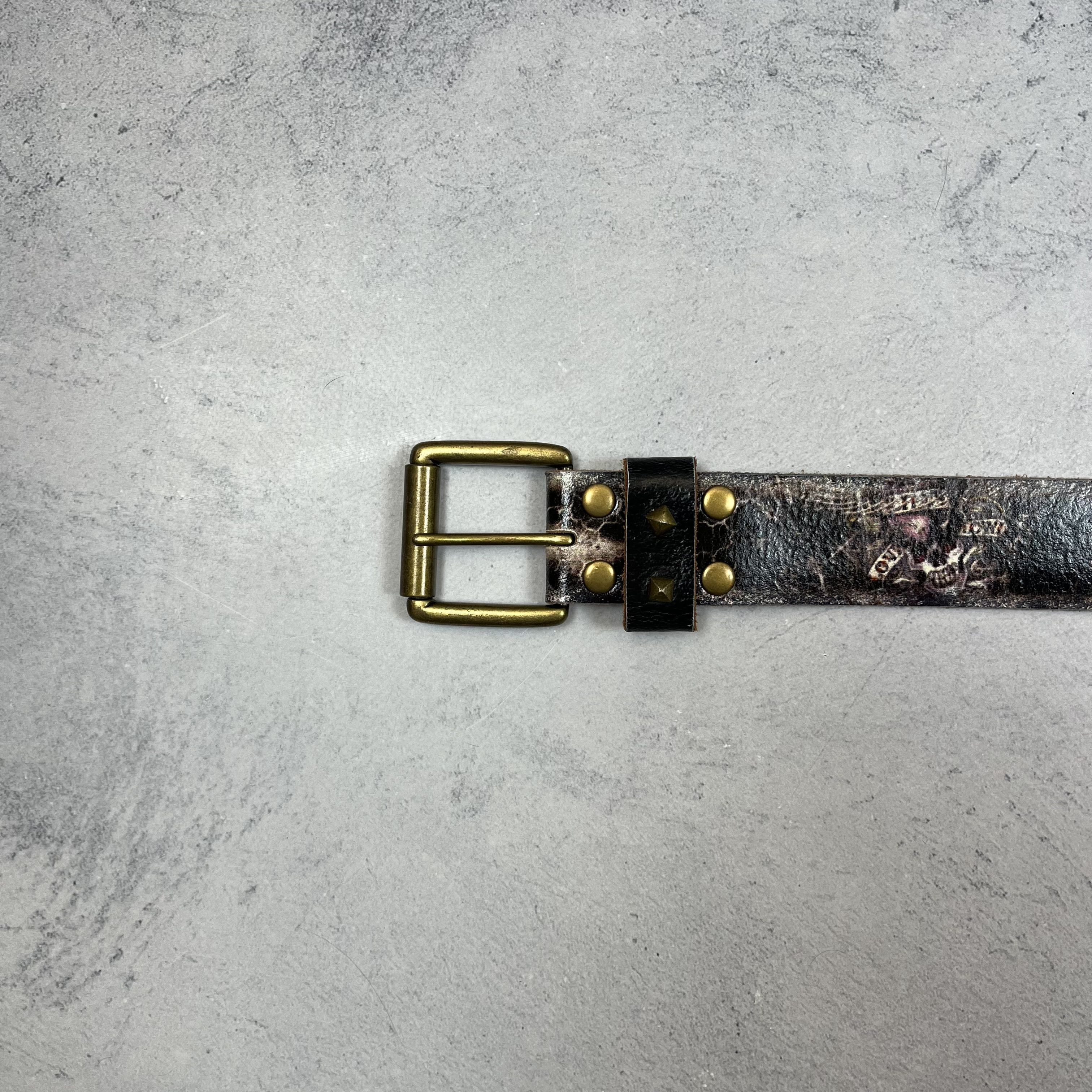 Ed Hardy Vintage Ed Hardy Skulls Rare Y2K Leather Belt 2000’s Size ONE SIZE - 2 Thumbnail