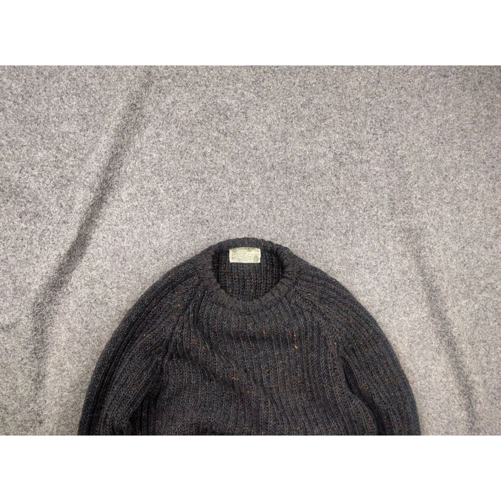 Vintage VINTAGE Donegal Woollen Sweater Fisherman Gray Wool Crew Neck Men S 80s Knit Cable-Knit Pullover Size US S / EU 44-46 / 1 - 2 Thumbnail