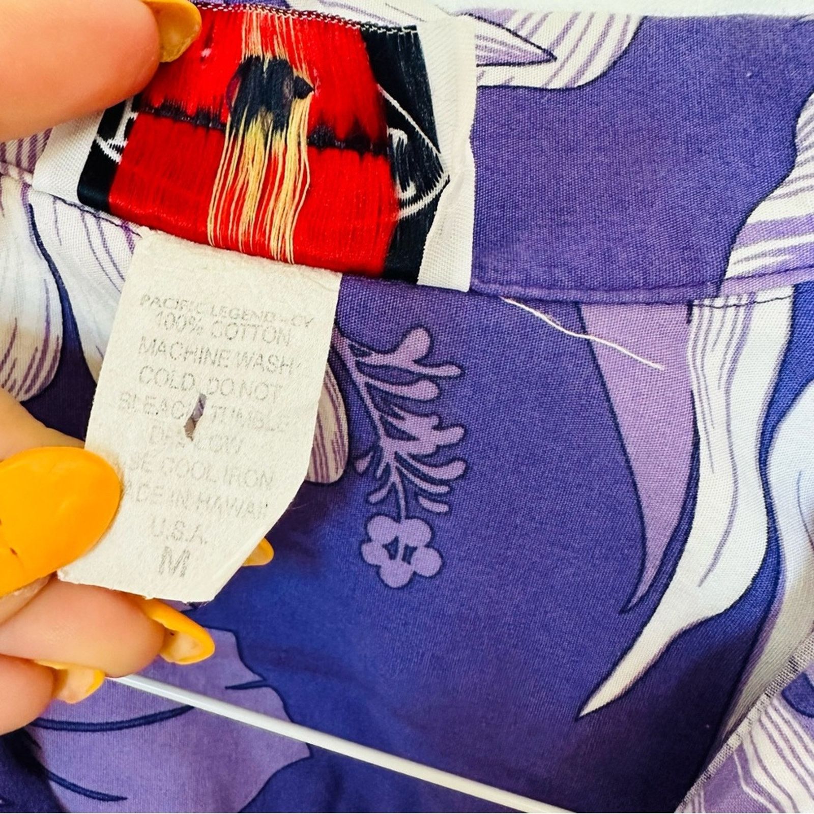 Pacific Legend PACIFIC LEGEND Purple White Hawaiian Print Floral Shirt Size US M / EU 48-50 / 2 - 6 Thumbnail