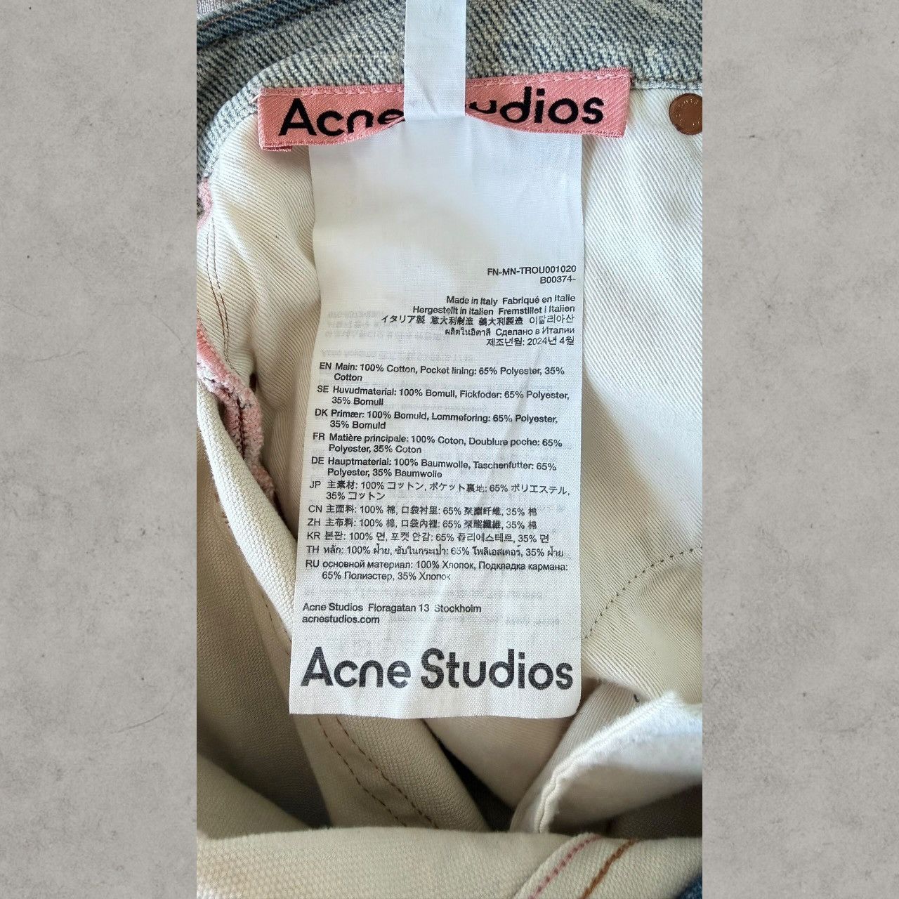 Acne Studios Acne Studios 1981M Trompe Loeil Chain Denim Jeans Sz 46 Size US 31 - 10 Thumbnail