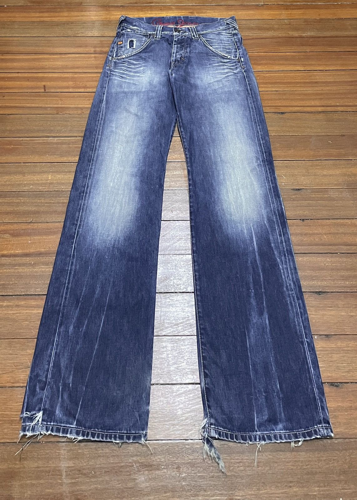 Very Rare Design Vintage Brand Pepe Flared Jeans 2000s