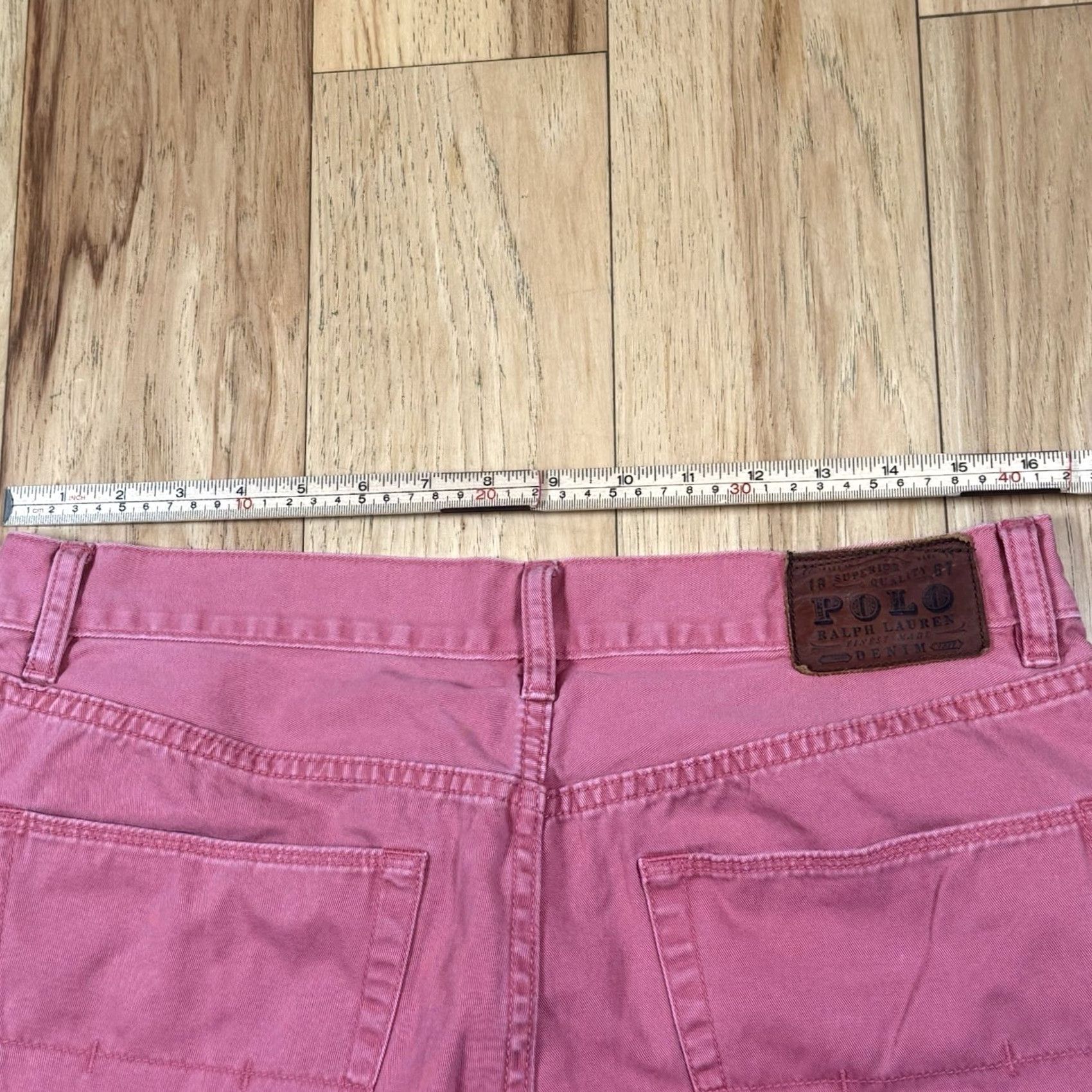 Polo Ralph Lauren VINTAGE Polo Ralph Lauren Jeans Mens 32x30 Pink Straight Fit Slimming Light Wash Straight Mens Size US XS / EU 42 / 0 - 7 Thumbnail