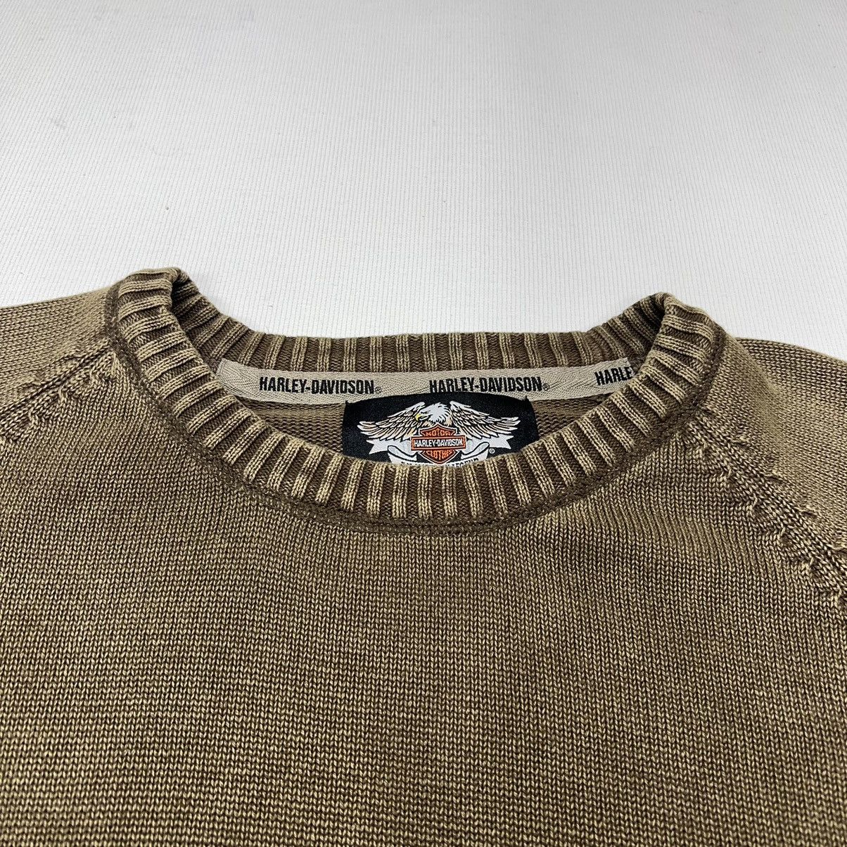 Harley Davidson Harley Davidson Sweater Brown Knit Crewneck Over Dye Vintage Size US XL / EU 56 / 4 - 4 Thumbnail