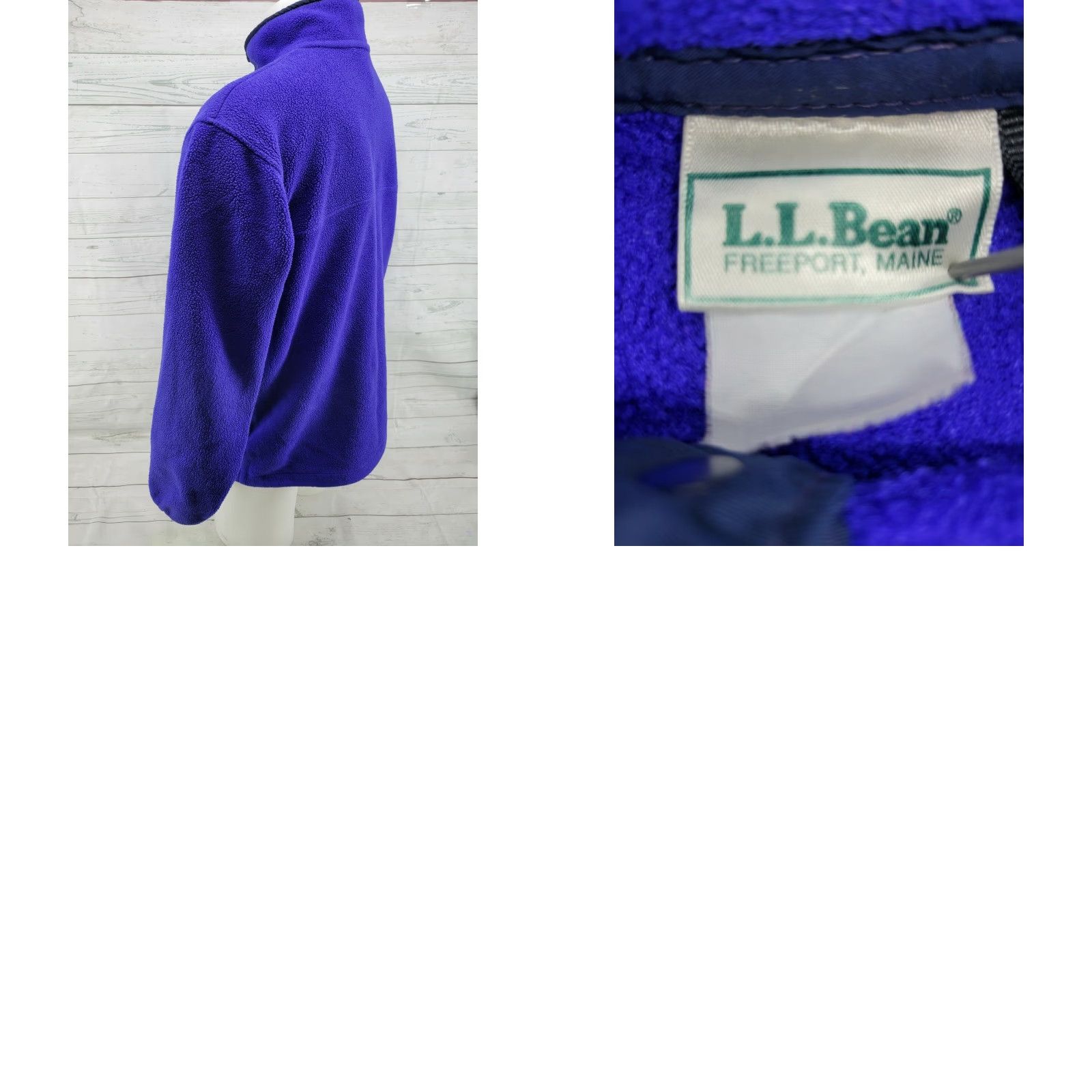 Vintage L.L. Bean Mens Blue Fleece Sweater Pullover Large Nyl Polyester Spandex 1/4 Button Pockets Mock Neck Sweatshirt Outdoor Casual Shirt Mens Large Blue Size US L / EU 52-54 / 3 - 8 Thumbnail