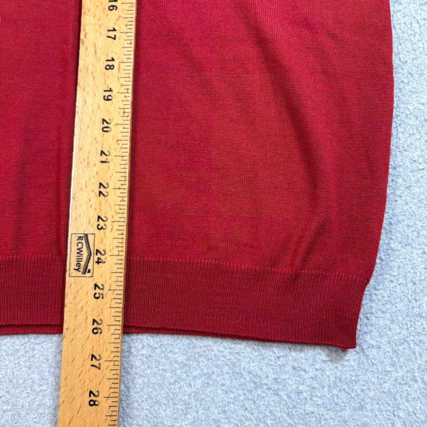 Joseph Abboud Joseph Abboud Sweater Mens Medium Red V Neck Merino Wool Knit Pullover Classic Preppy Winter Casual Size US M / EU 48-50 / 2 - 6 Thumbnail