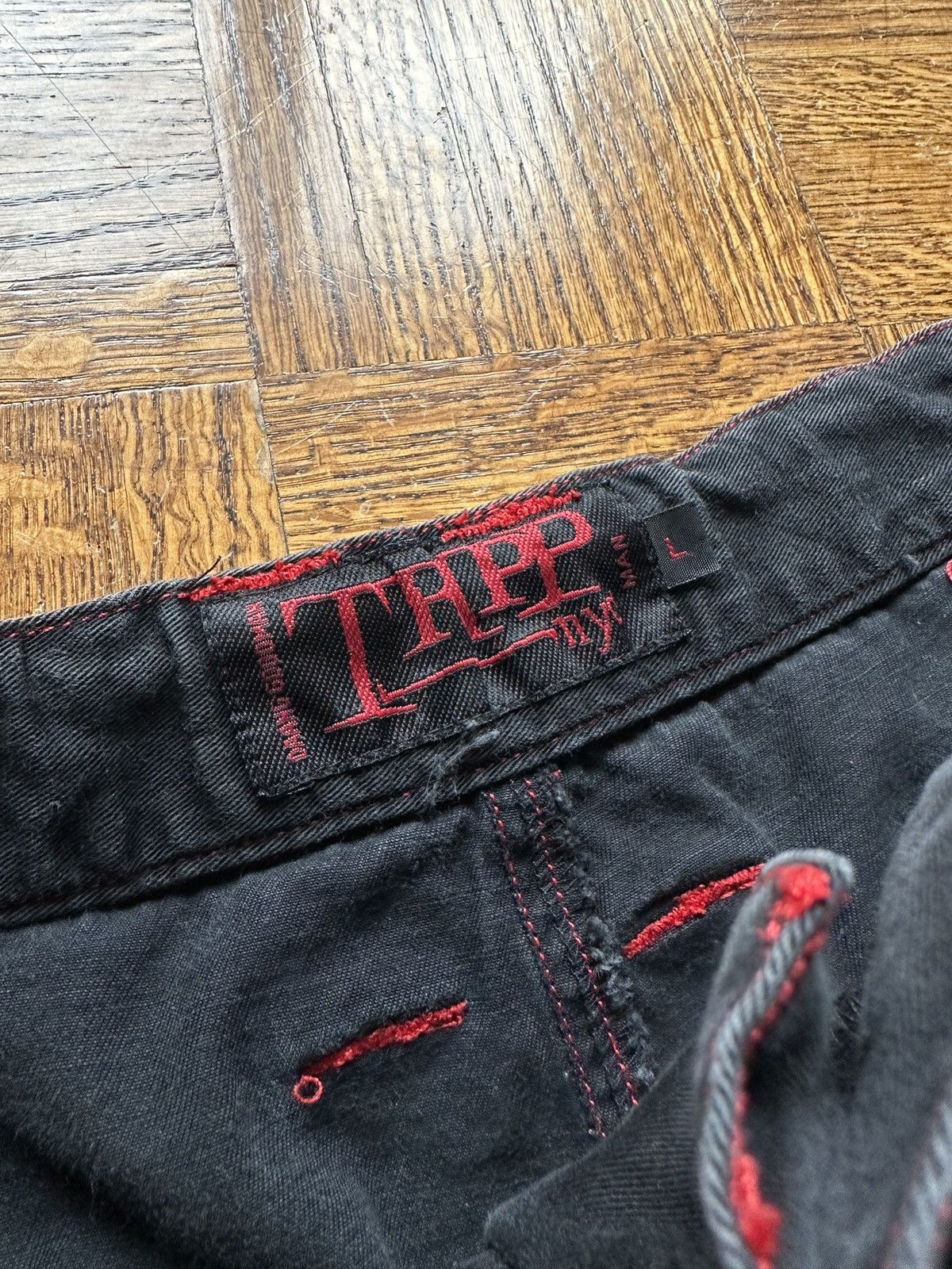 Tripp NYC × Vintage Vintage Tripp NYC Wide Leg Bondage Pants Size Large Size US 34 / EU 50 - 3 Thumbnail