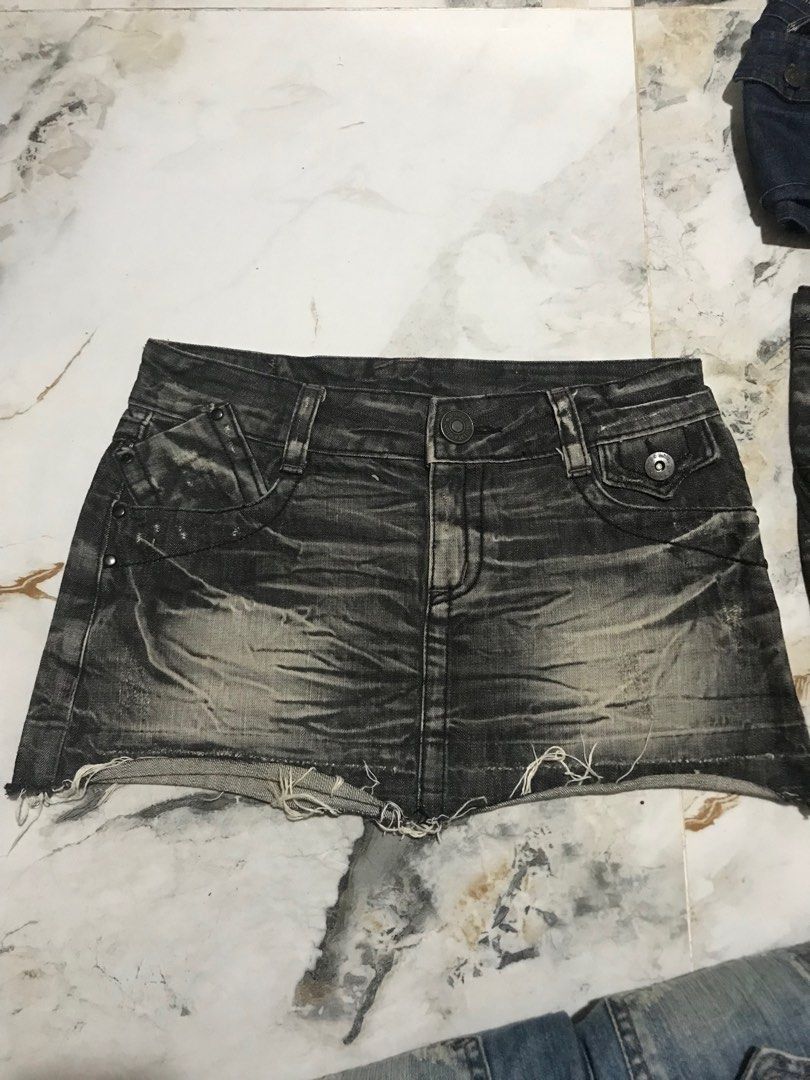 Beauty Beast Lolita denim skrit retro ghotic punk Size 31" - 7 Thumbnail