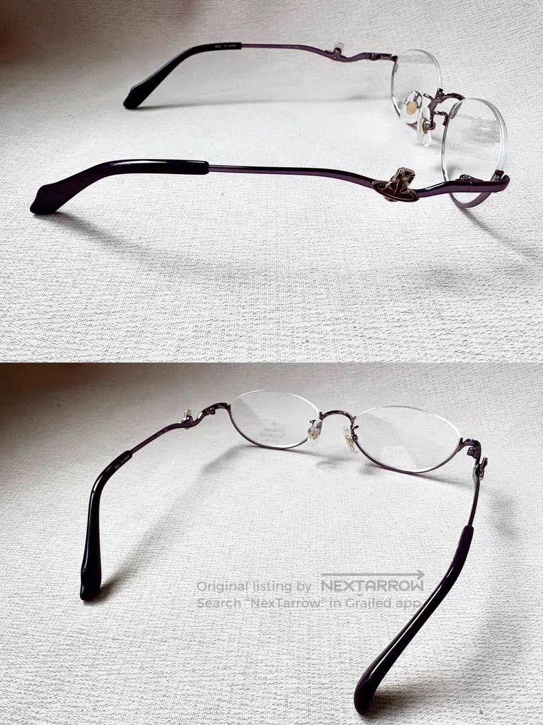 Vivienne Westwood Vivienne Westwood Purple laser Saturn semi-frame glasses f Size ONE SIZE - 2 Thumbnail