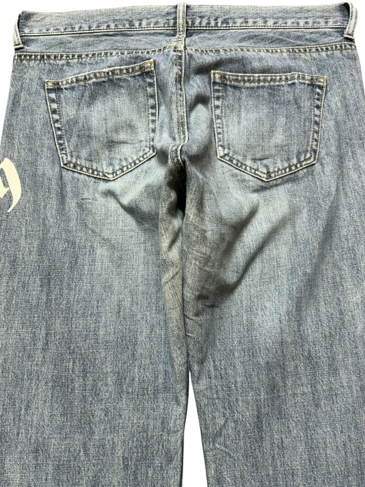 Hysteric Glamour Vintage Oririn Flare Faded Printed Frayed Hem DistressDenim Size US 34 / EU 50 - 6 Thumbnail