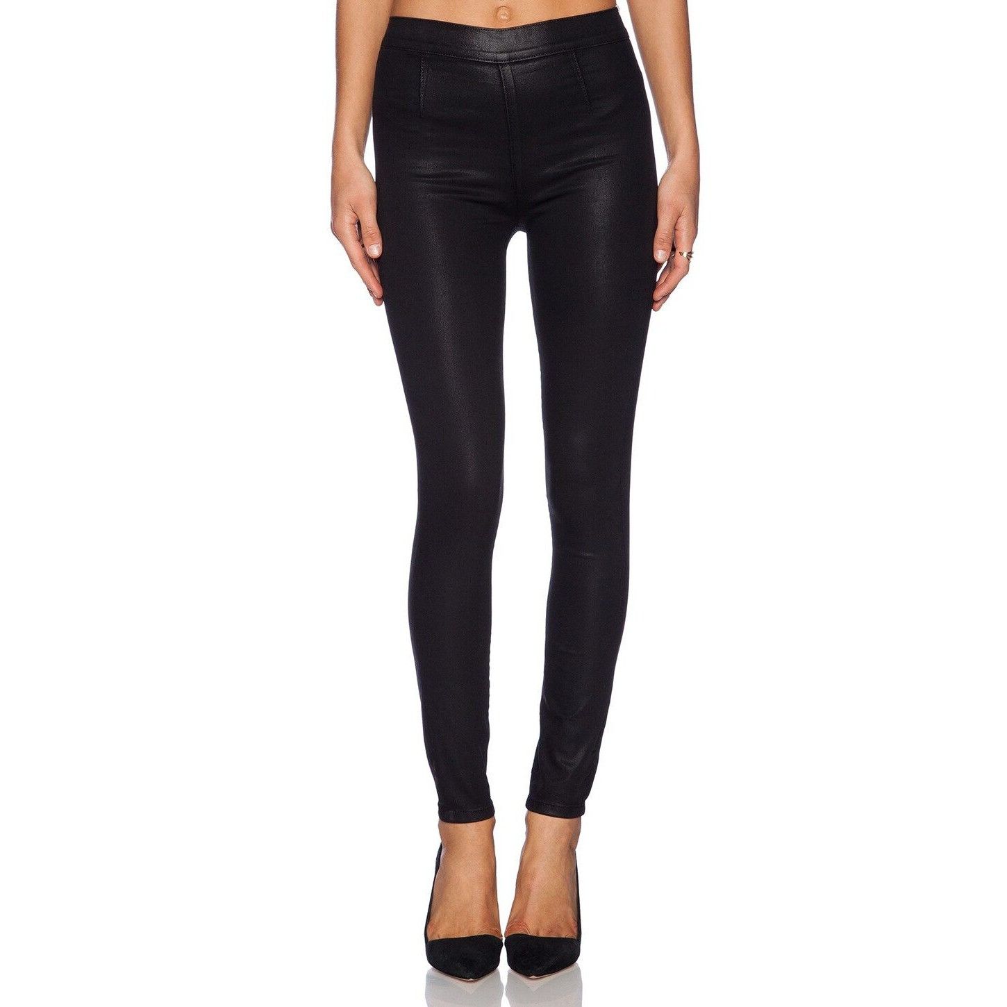 Lovers and Friends Lovers + Friends Jesse Black Coated Legging with Light Shimm Size 28" / US 6 / IT 42 - 1 Thumbnail