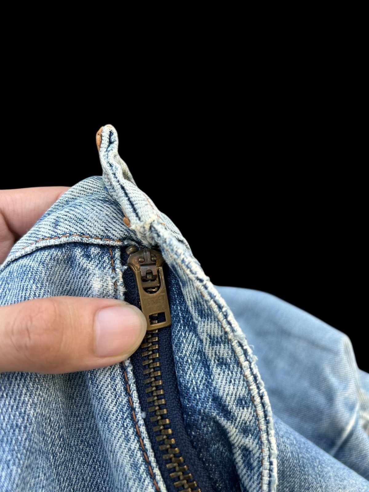 Japanese Brand × Kapital × Vintage THRASHED Levis Selvedge Vintage Distressed Short Denim Size US 32 / EU 48 - 12 Thumbnail