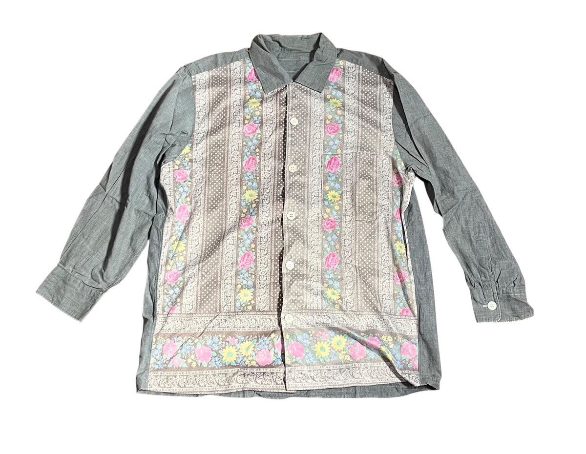 Comme des Garcons Vintage cdg printed hybrid open collar shirt Size US S / EU 44-46 / 1 - 1 Thumbnail