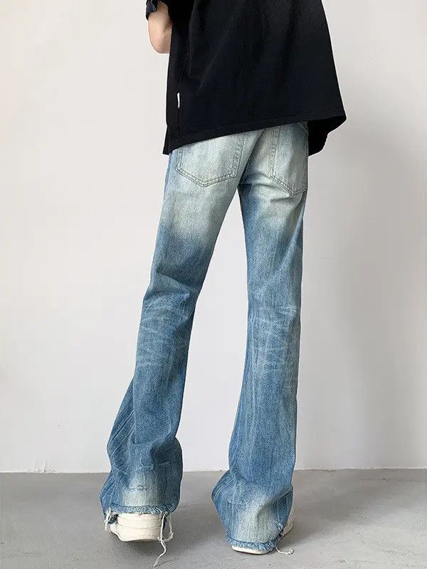 Japanese Brand × Jean Retro loose casual straight leg ripped jeans Size US 32 / EU 48 - 4 Thumbnail