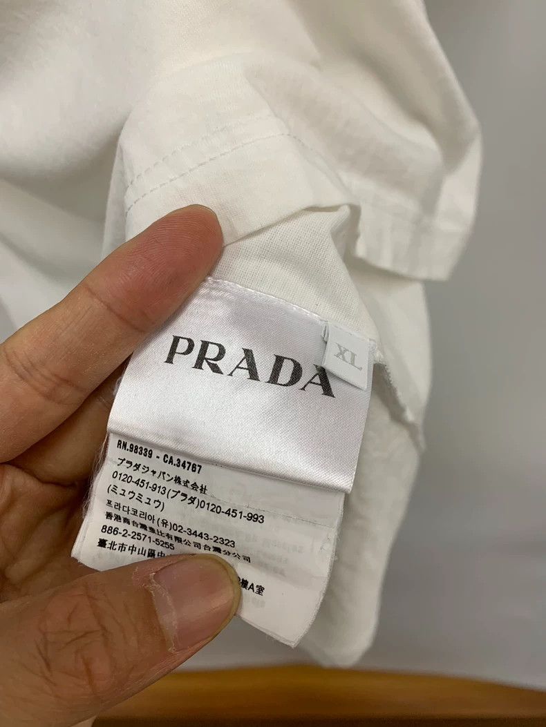 Prada Prada Basic triangle round-neck short-sleeved T-shirt 2502- Size US XL / EU 56 / 4 - 6 Thumbnail